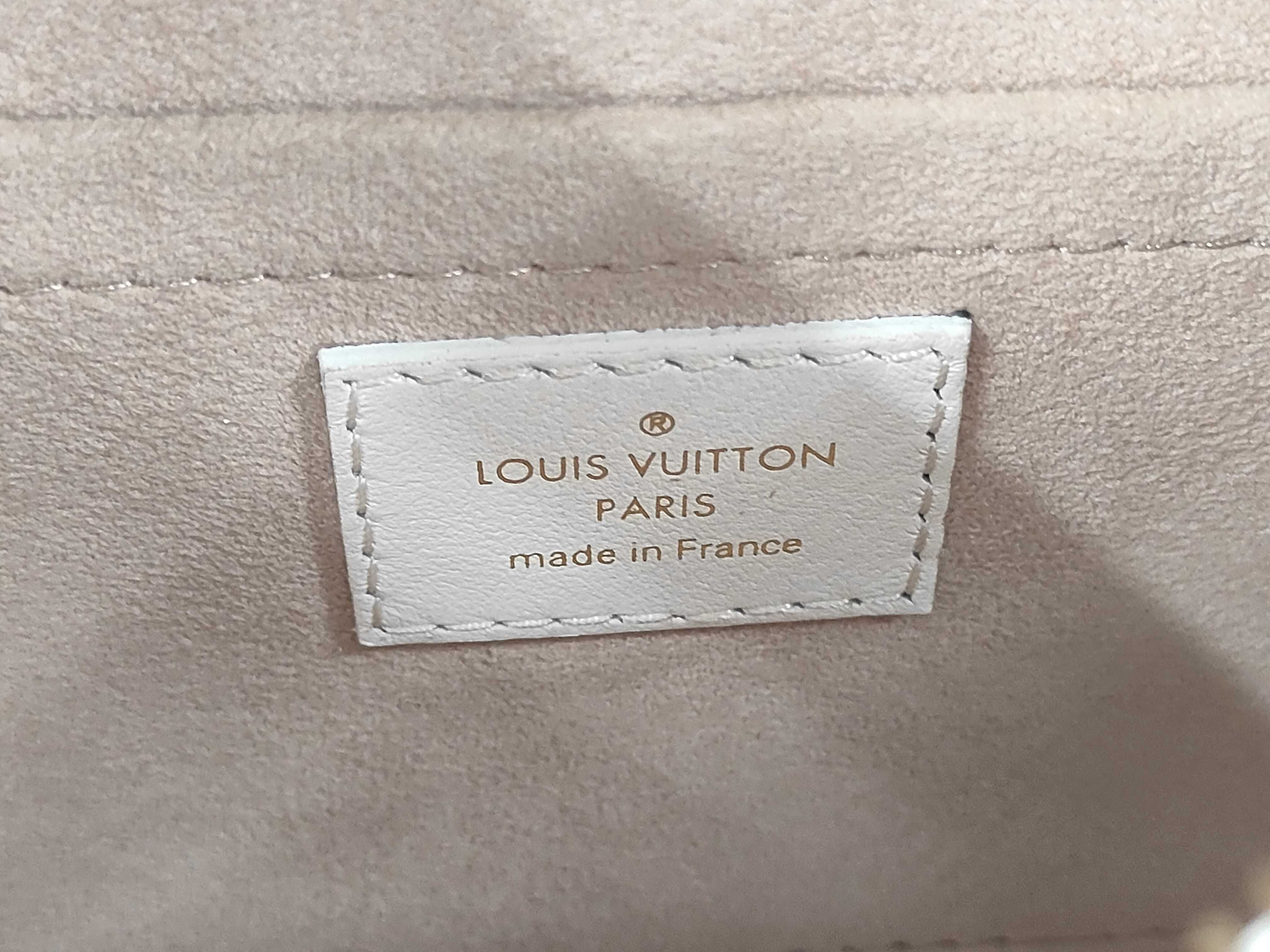 Monogram Square White x Multicolor Embossed Monogram Calfskin Gold Chain Dice Bag Chip Shoulder Bag — view 8