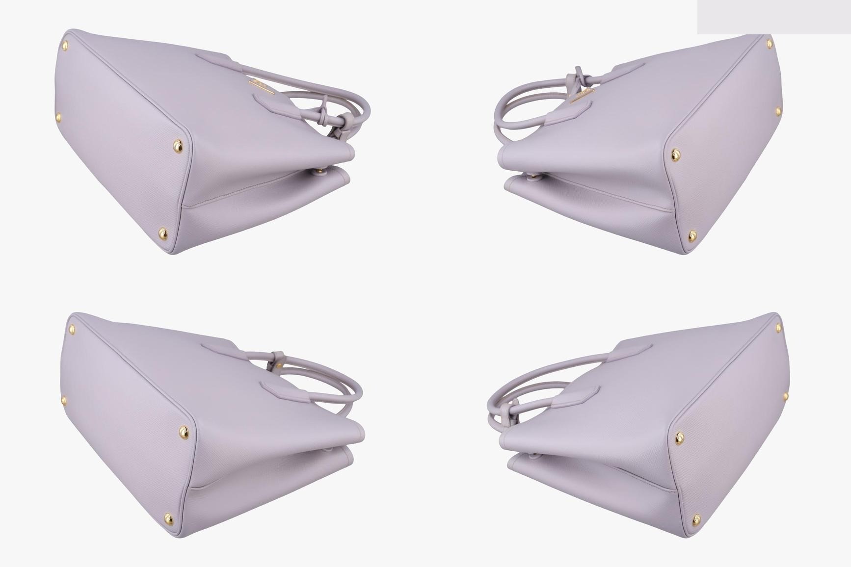 Double Cuir Saffiano Leather Purple — view 4