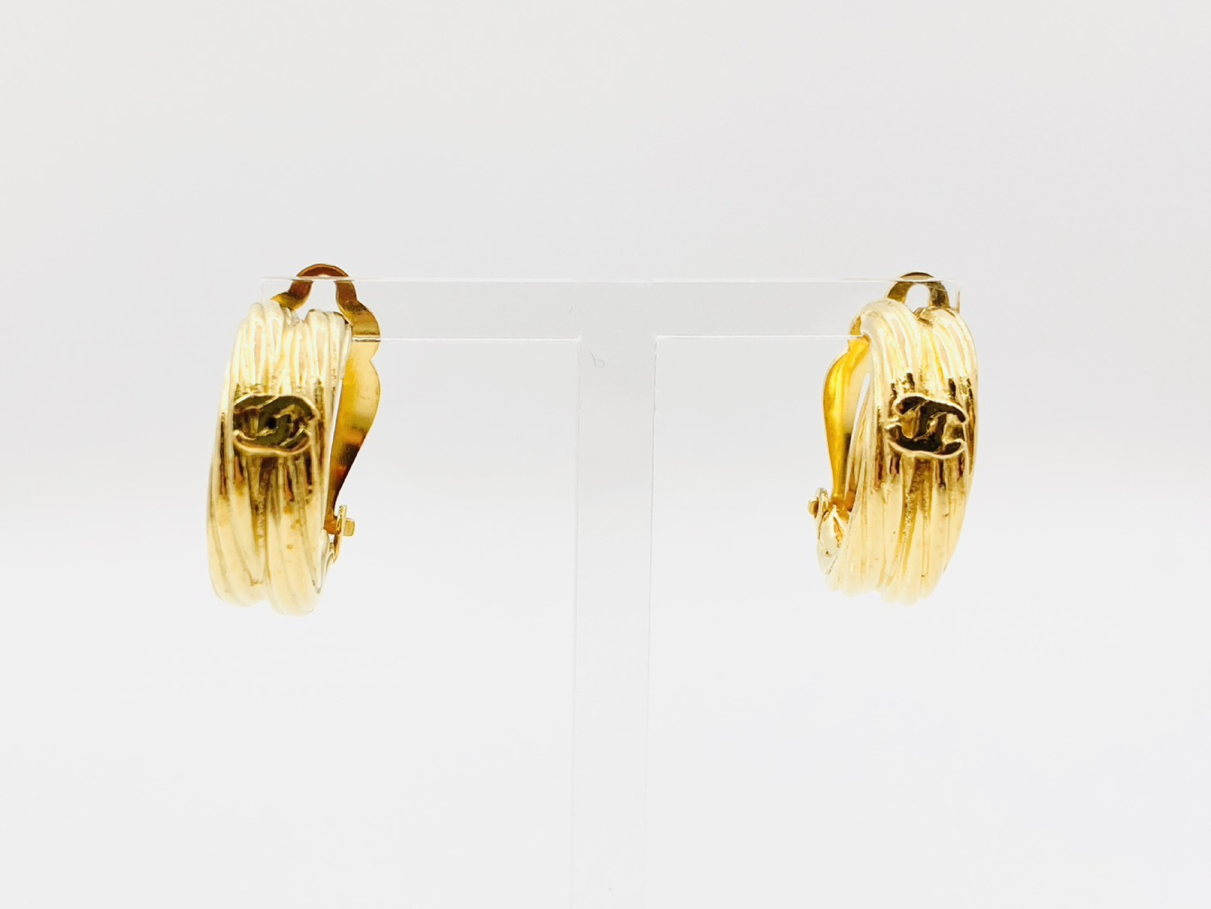 Coco Mark Hoop Earrings (Gold) - 93P/2921 (with comments) — view 2