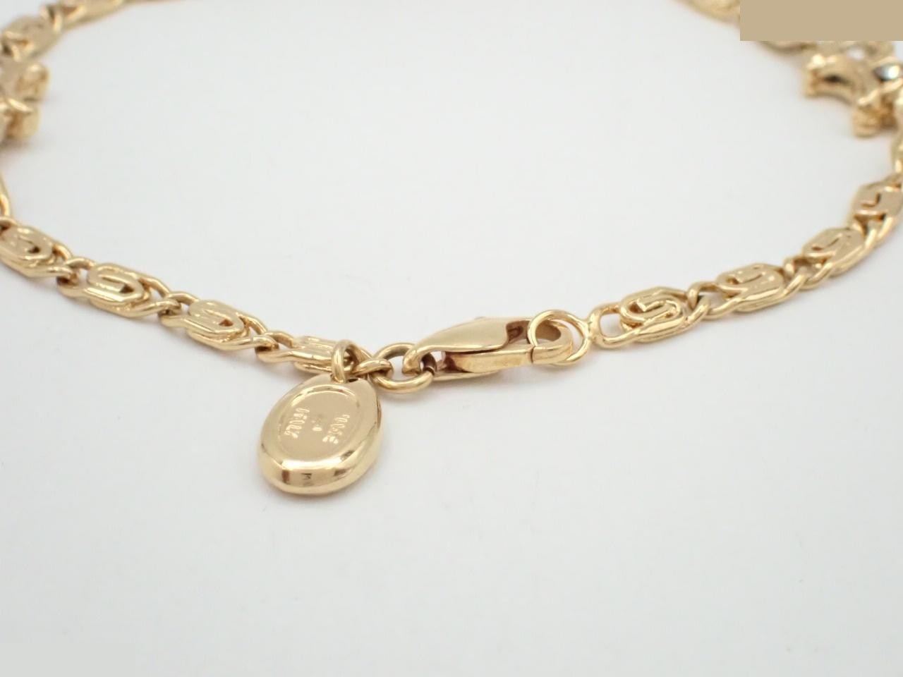 Triomphe rhinestone bracelet, gold (GP), wrist circumference approximately 20cm — view 3
