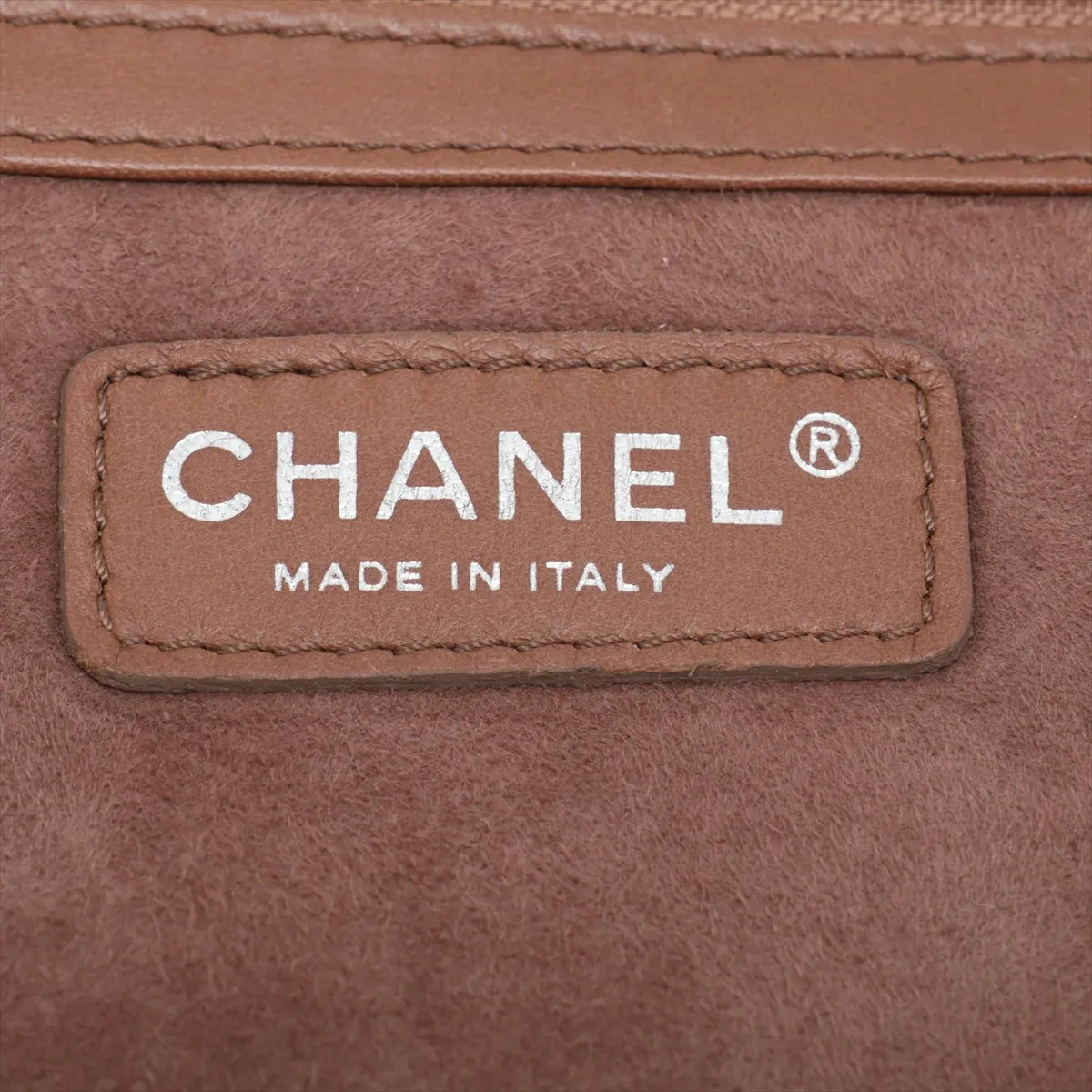 Chocolate Bar Mouton Chain Tote Bag, Brown, Silver Hardware, 10467873 (Serial Number in the 10s), Aftermarket Handles. — view 8