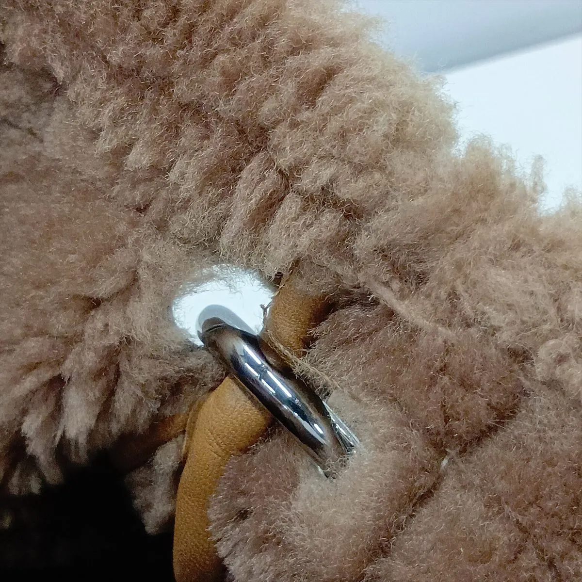 Chocolate Bar Mouton Chain Tote Bag, Brown, Silver Hardware, 10467873 (Serial Number in the 10s), Aftermarket Handles. — view 10