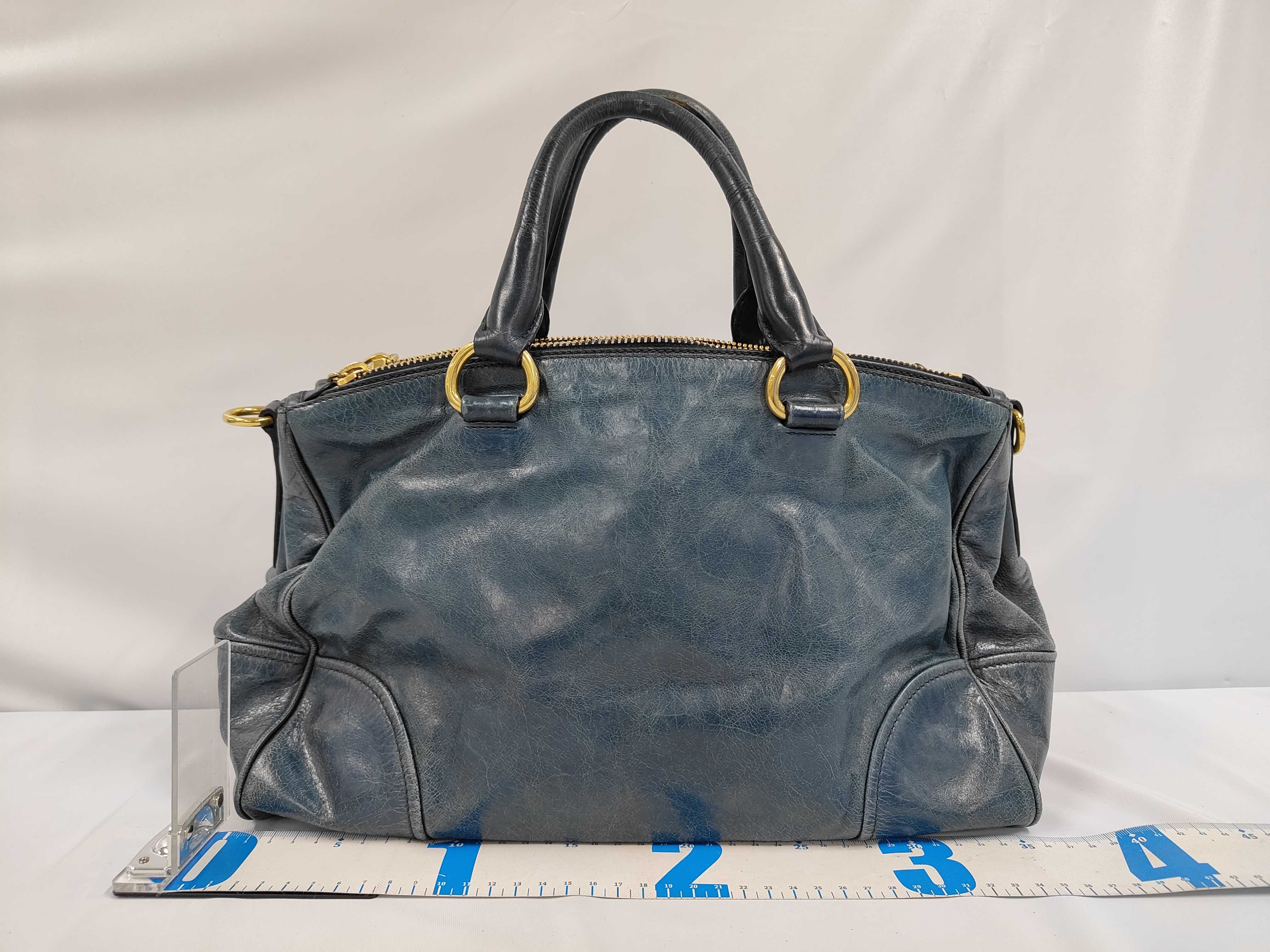Leather Blue Handbag BN2324 Handbag — view 2
