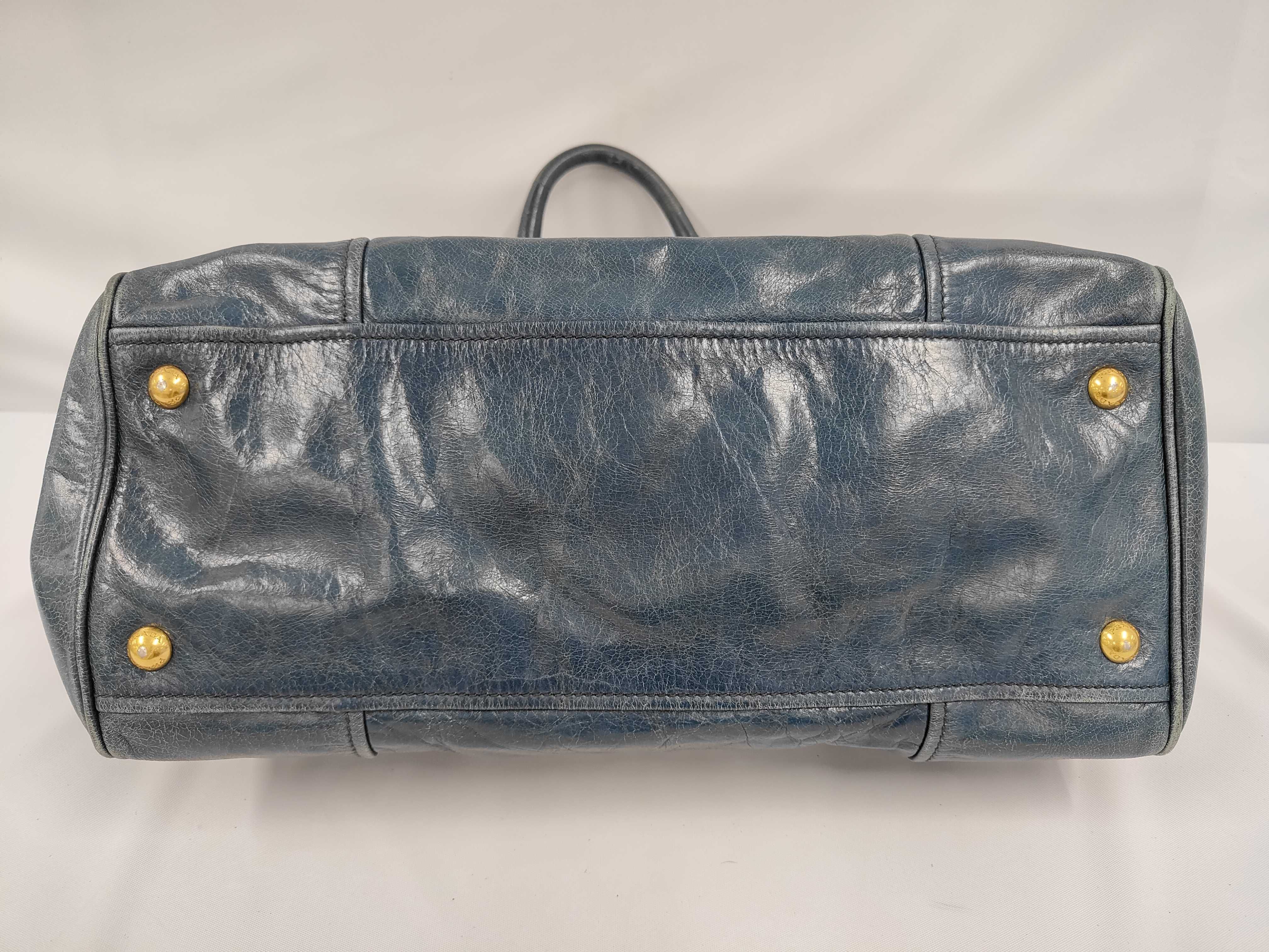 Leather Blue Handbag BN2324 Handbag — view 3