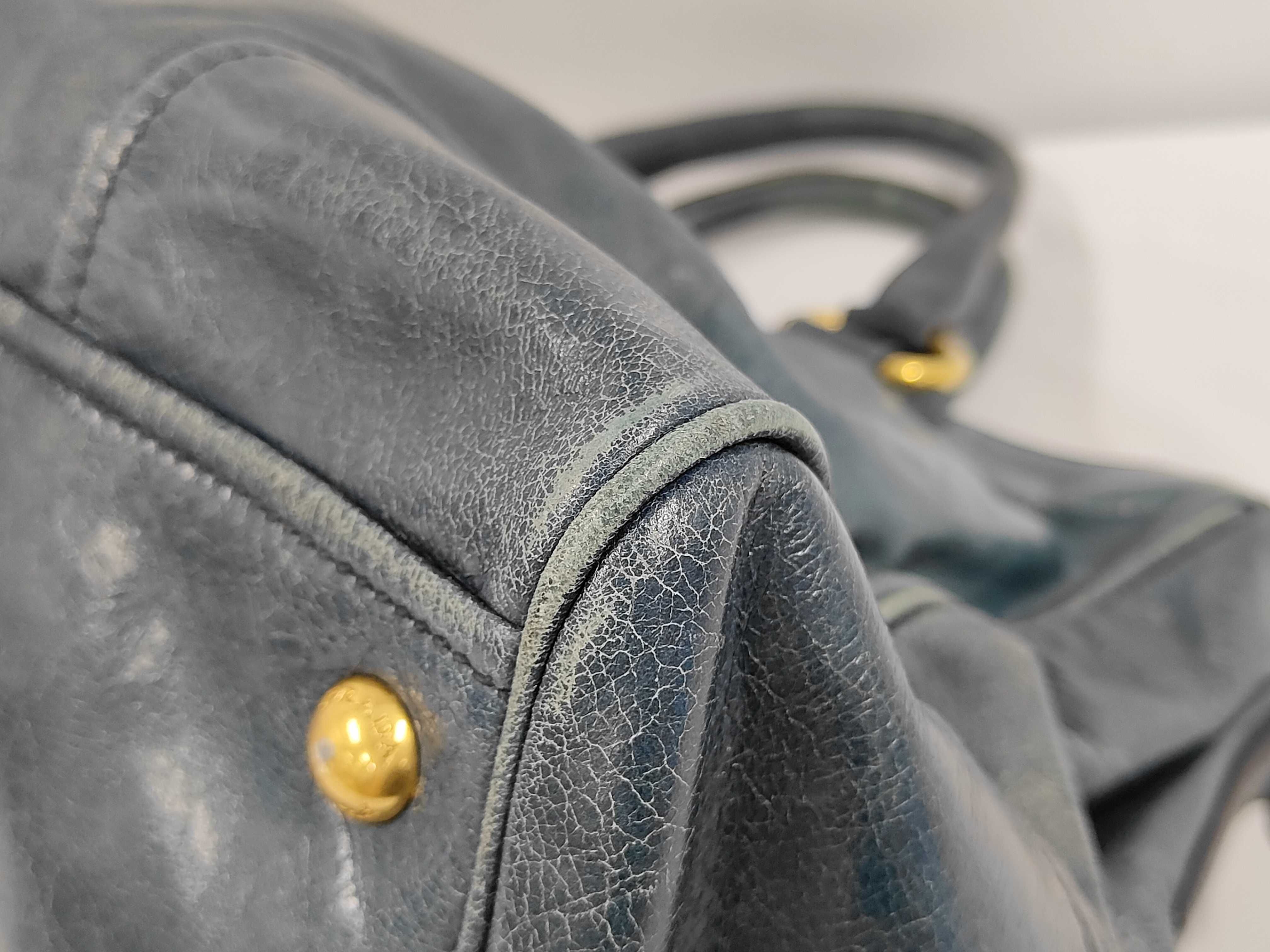 Leather Blue Handbag BN2324 Handbag — view 4