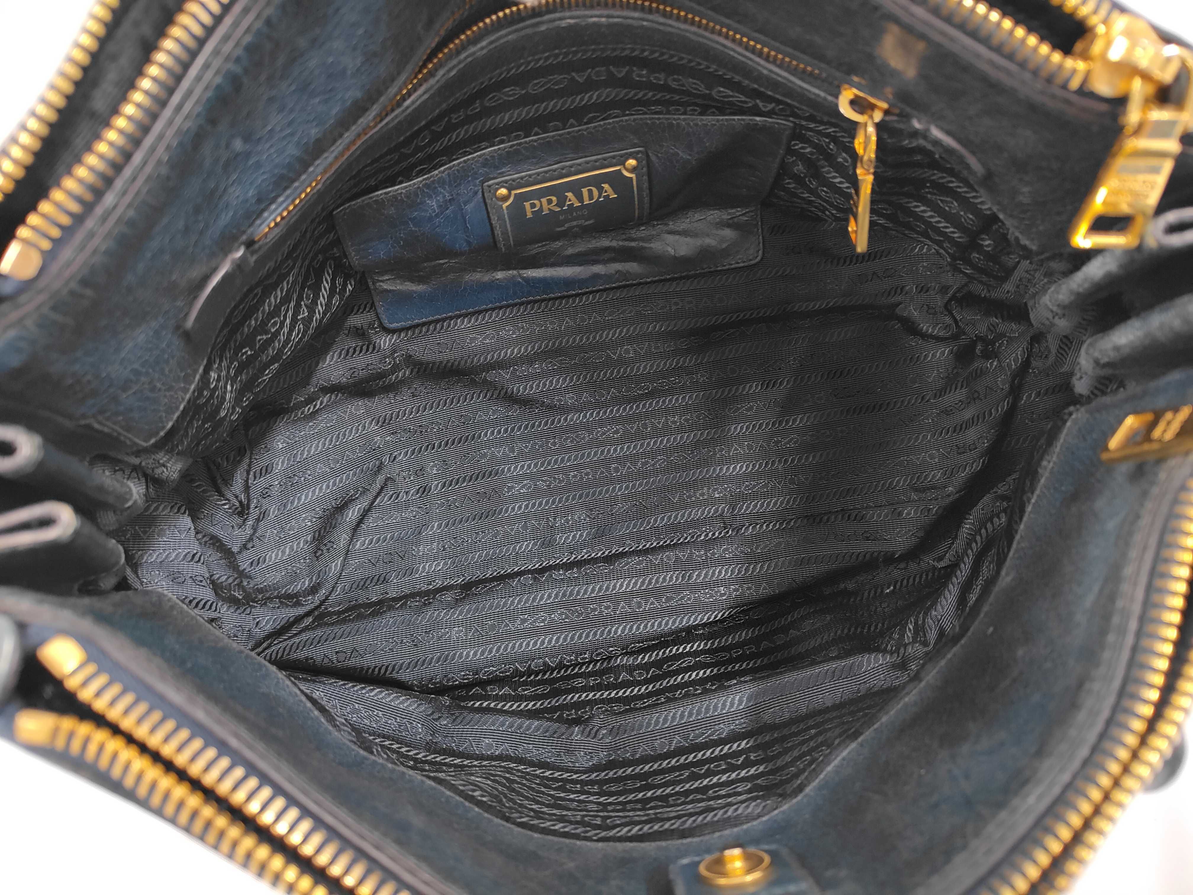 Leather Blue Handbag BN2324 Handbag — view 7