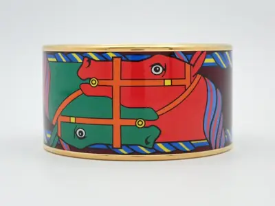 Enamel bracelet, wrist circumference approximately 18 cm