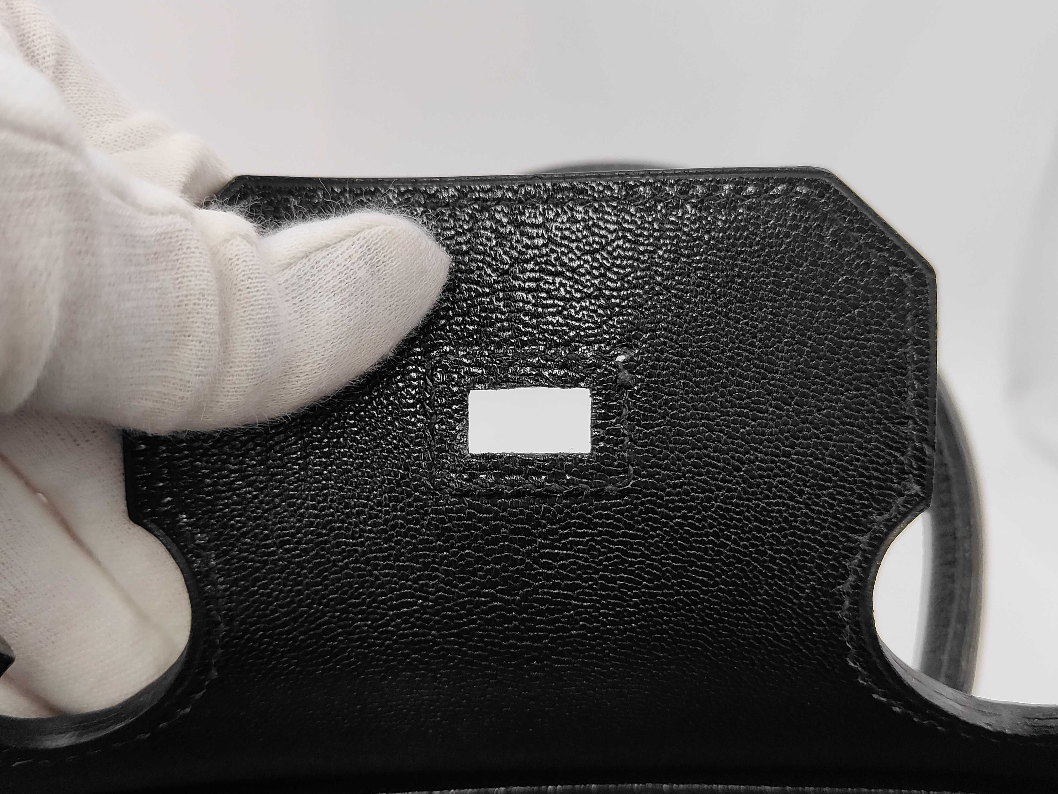 Birkin 35 Chevre Leather, Black, Gold Hardware, F Handbag — view 8