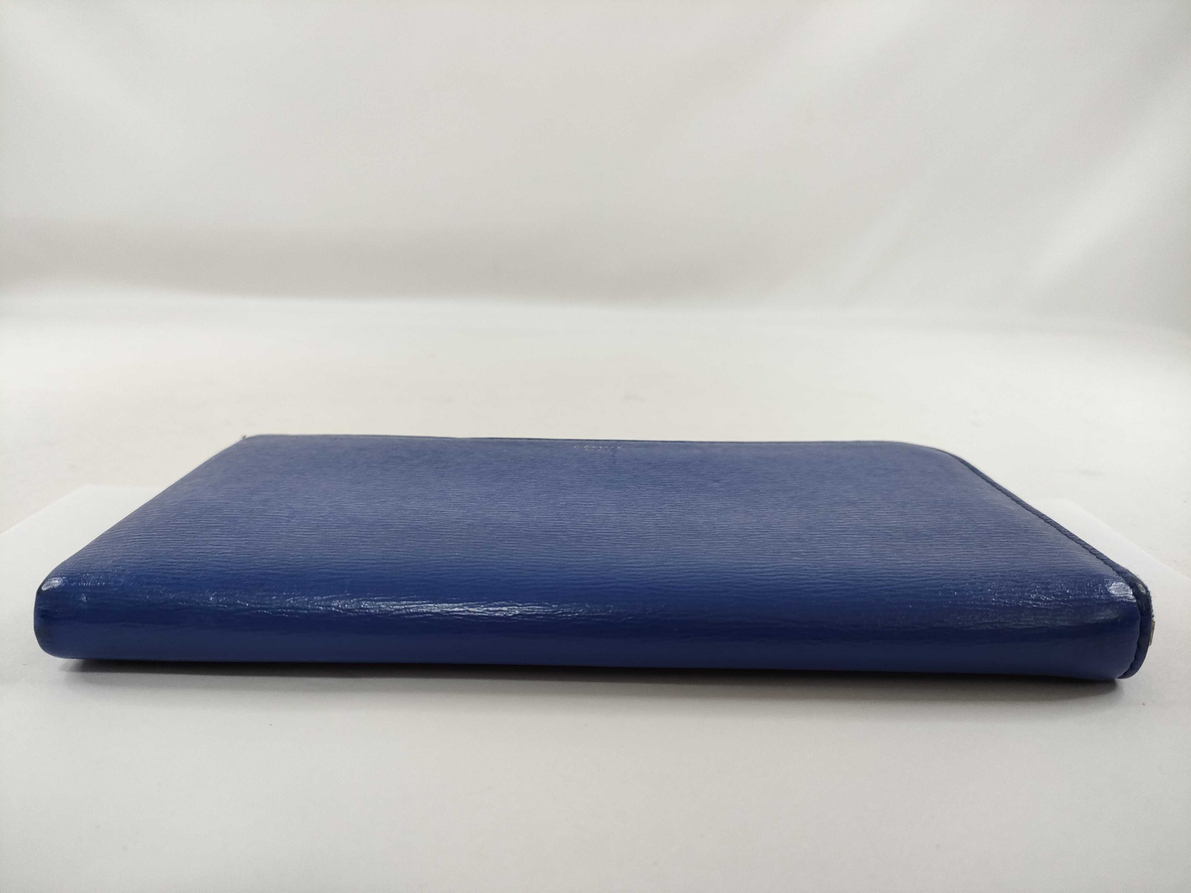 Round Long Wallet, Blue — view 3