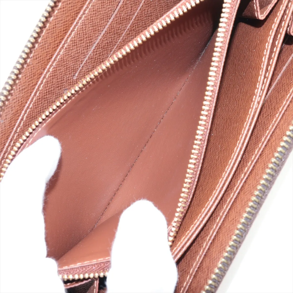 Monogram Zippy Wallet M60017 CA2102 Brown Round Zip Wallet — view 10
