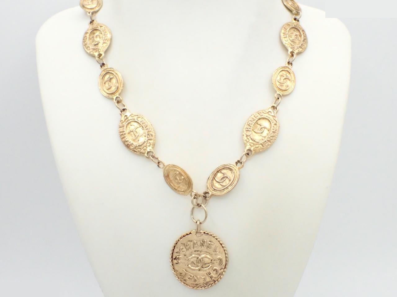 Coco Coin Gold Necklace, Chain approx. 50cm — view 3