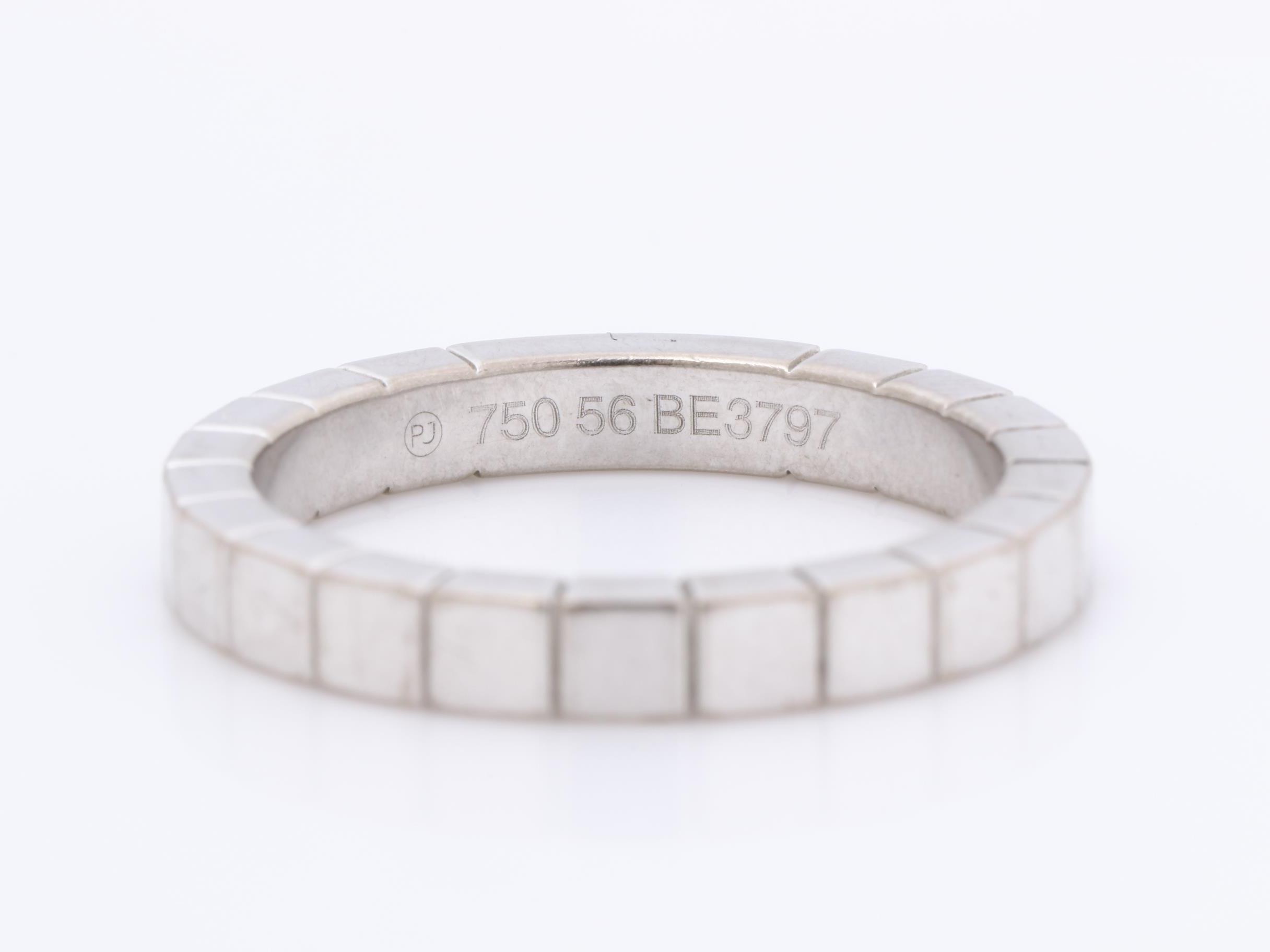 750WG, Size #56, Cartier certificate and box included. — view 4