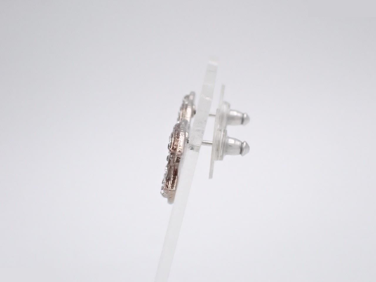 Coco mark silver earrings — view 3
