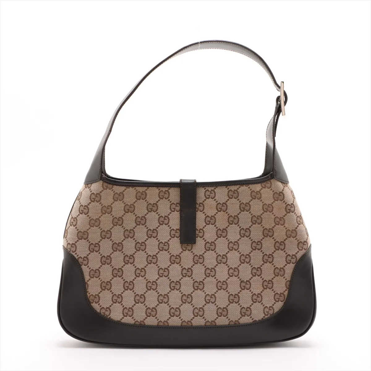 GG Canvas Jackie Canvas x Leather Shoulder Bag Beige x Brown — view 2