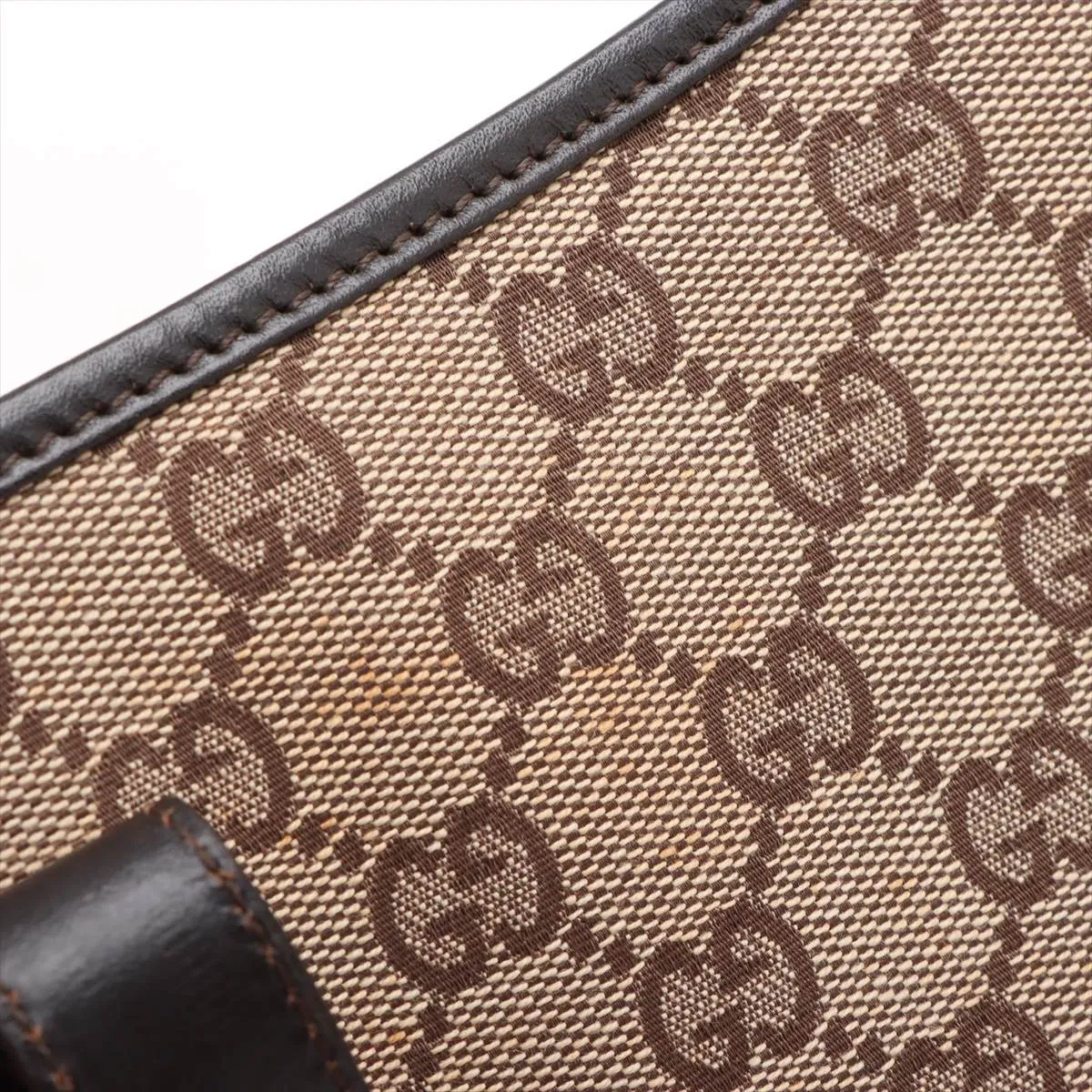 GG Canvas Jackie Canvas x Leather Shoulder Bag Beige x Brown — view 15