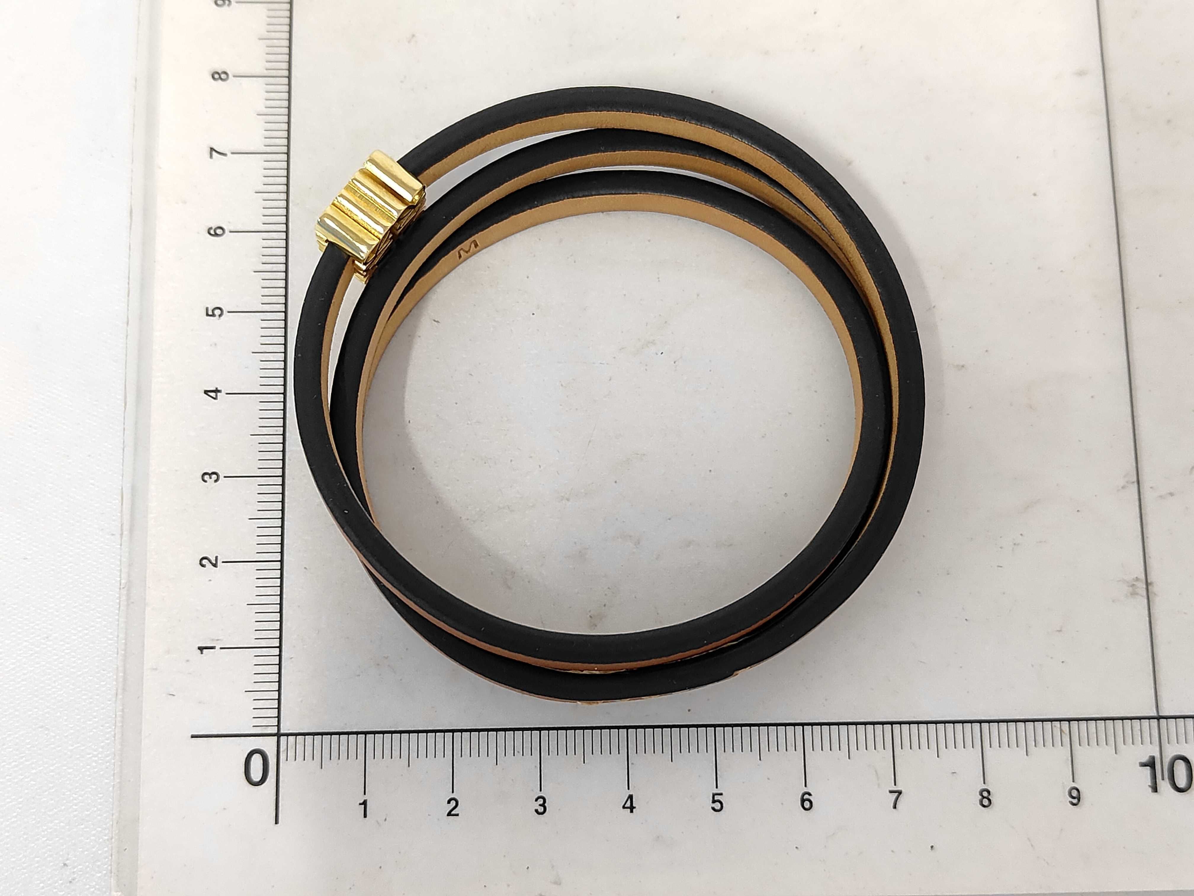 Anagram Bracelet, Leather, Brown, Loewe Bracelet/Bangle — view 3
