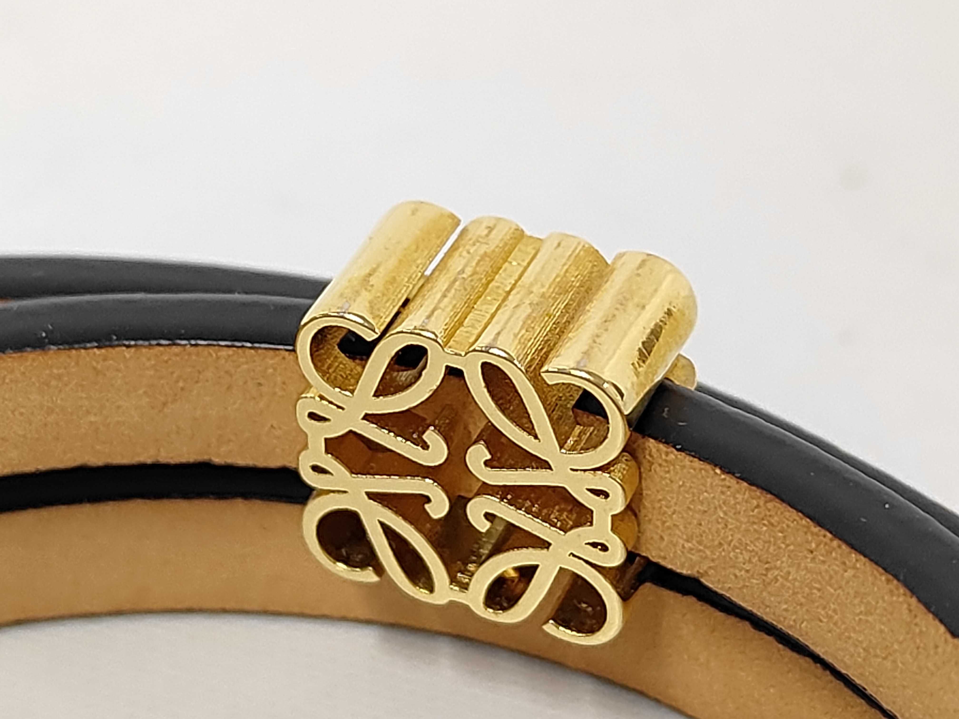 Anagram Bracelet, Leather, Brown, Loewe Bracelet/Bangle — view 7