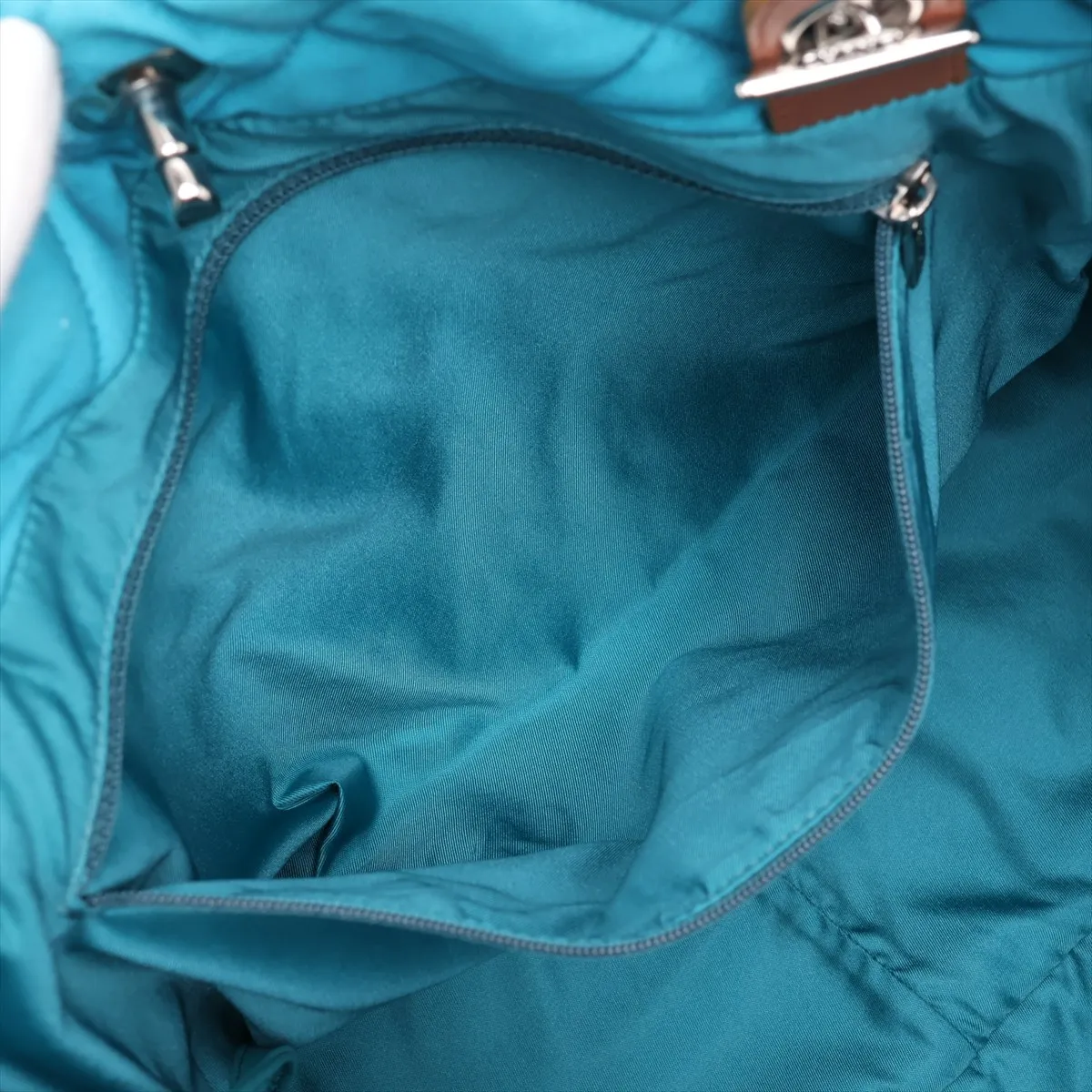 Matelassé Nylon Chain Tote Bag, Graffiti Blue, Silver Hardware, 14153907, Serial Number 14 — view 10