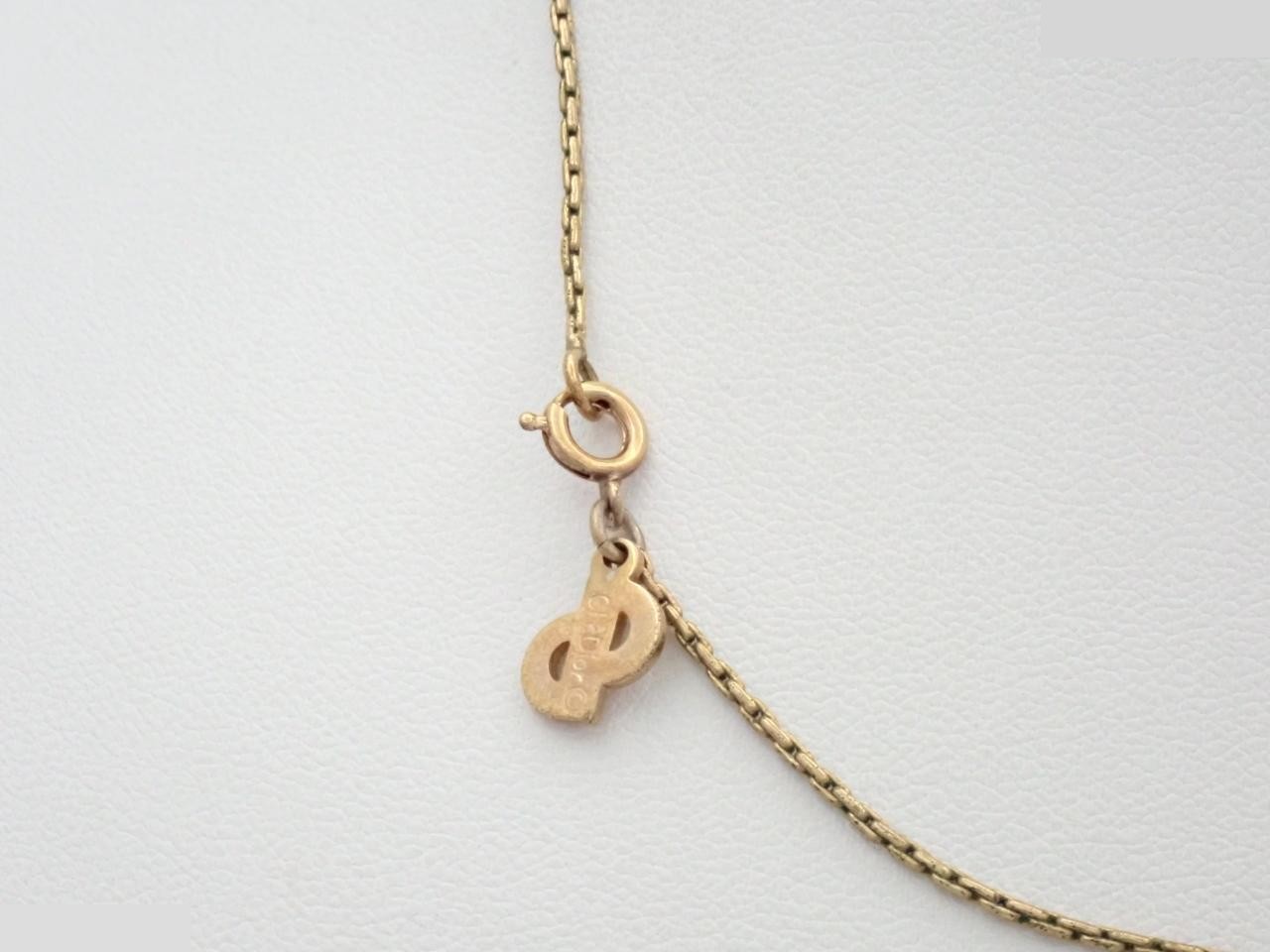 Rhinestone GP necklace, chain approximately 36cm — view 2