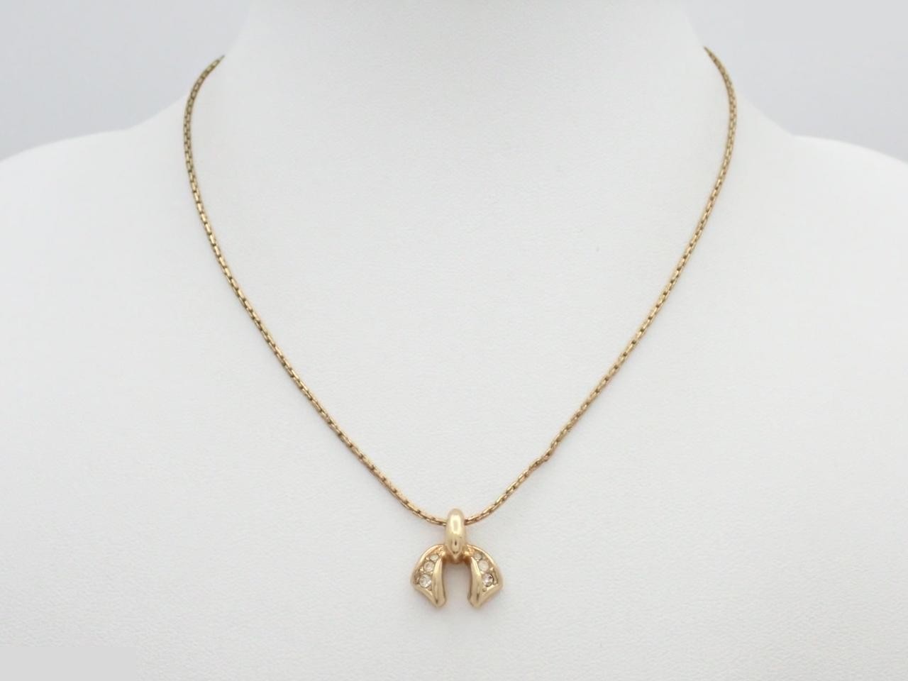 Rhinestone GP necklace, chain approximately 36cm — view 3