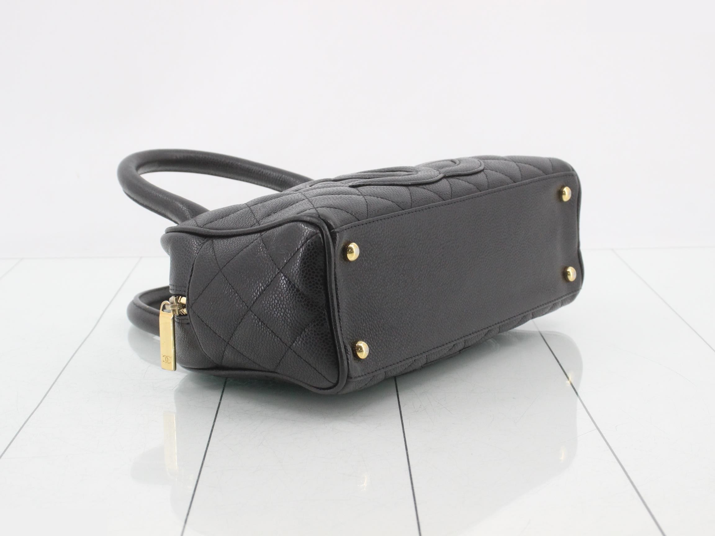 Mini Boston Bag, Deca Coco, Caviar Skin — view 5
