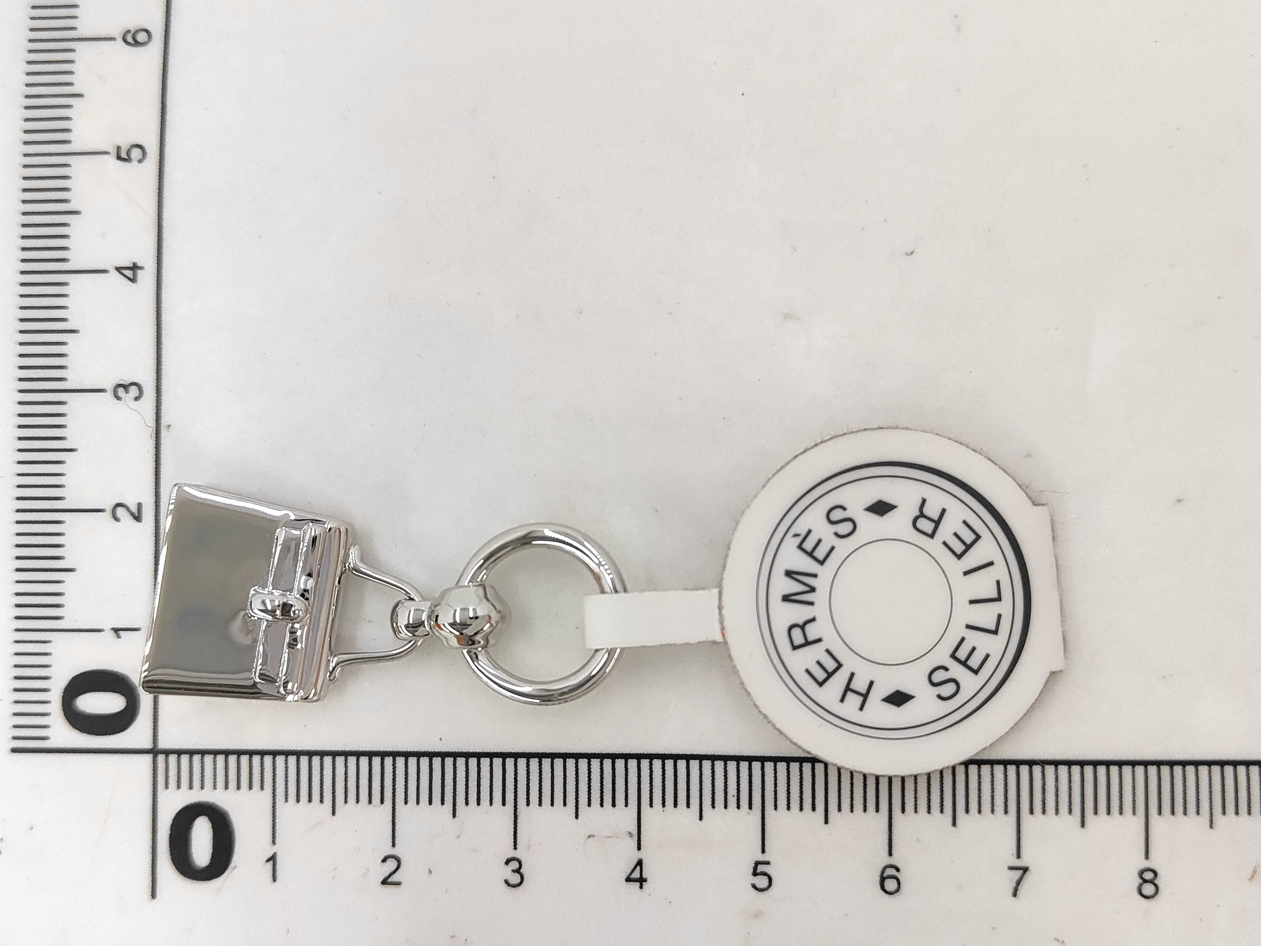 Kelly scarf ring, tie clip, and cufflinks (silver hardware) — view 5