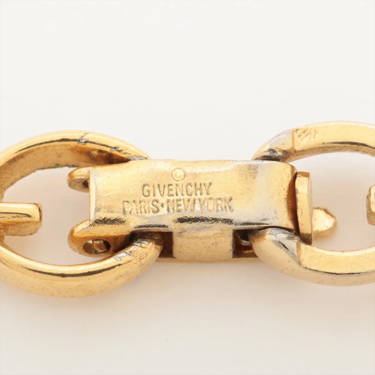G logo necklace, GP gold. Shows signs of wear, — view 4