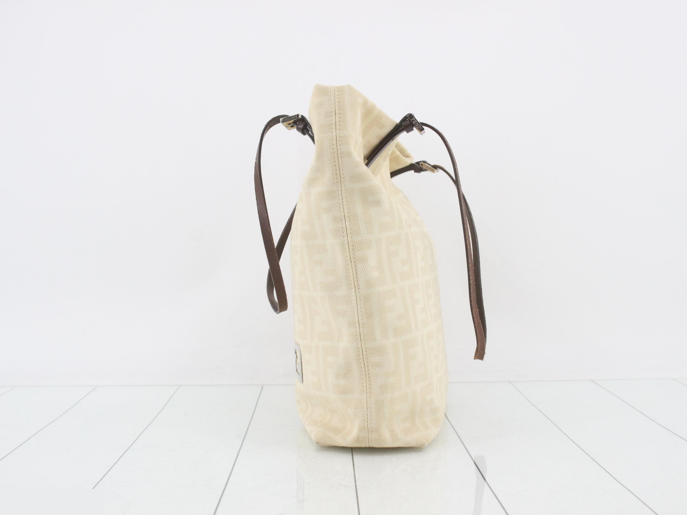 Zucca pattern beige tote bag — view 3