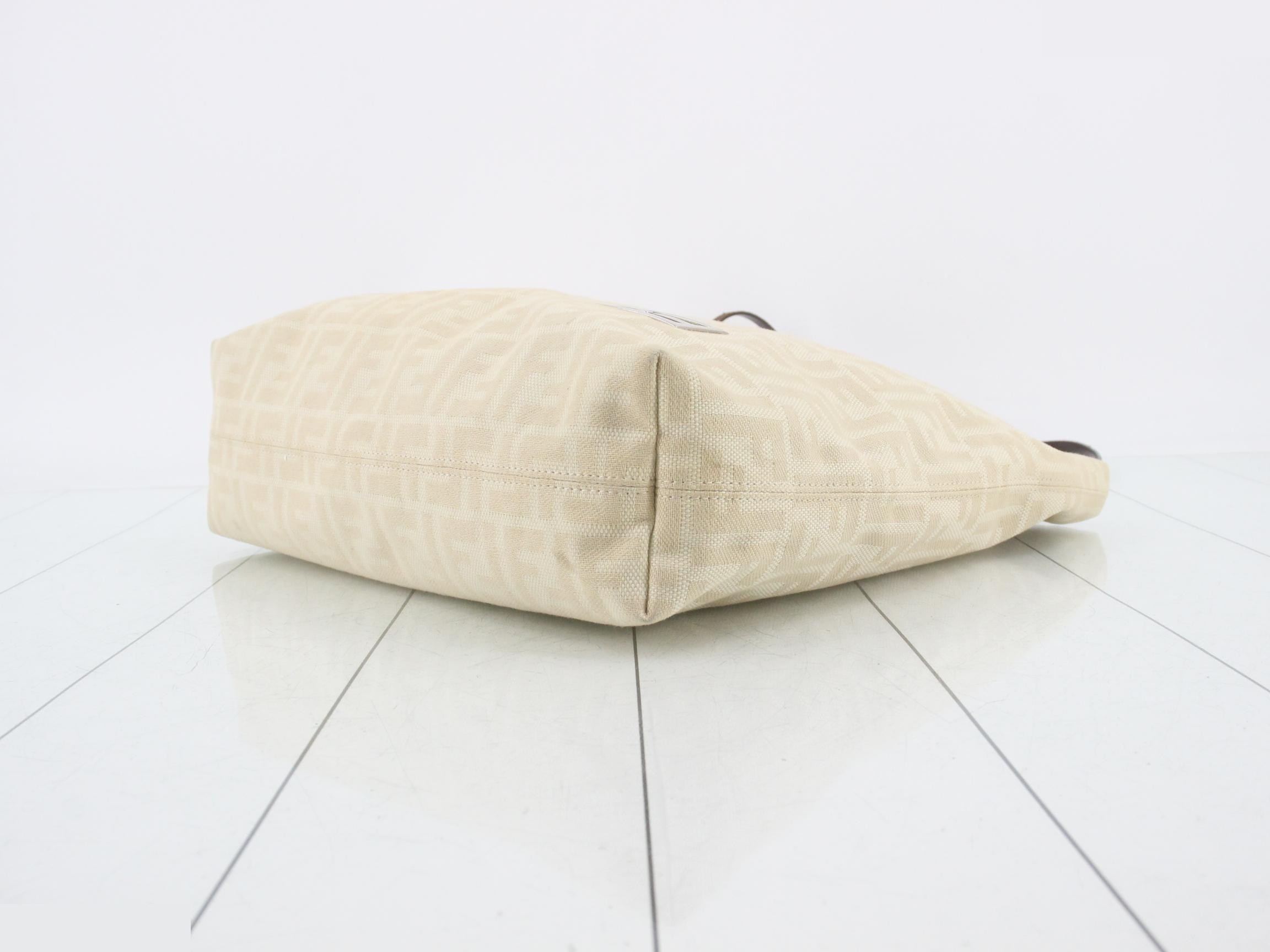 Zucca pattern beige tote bag — view 6