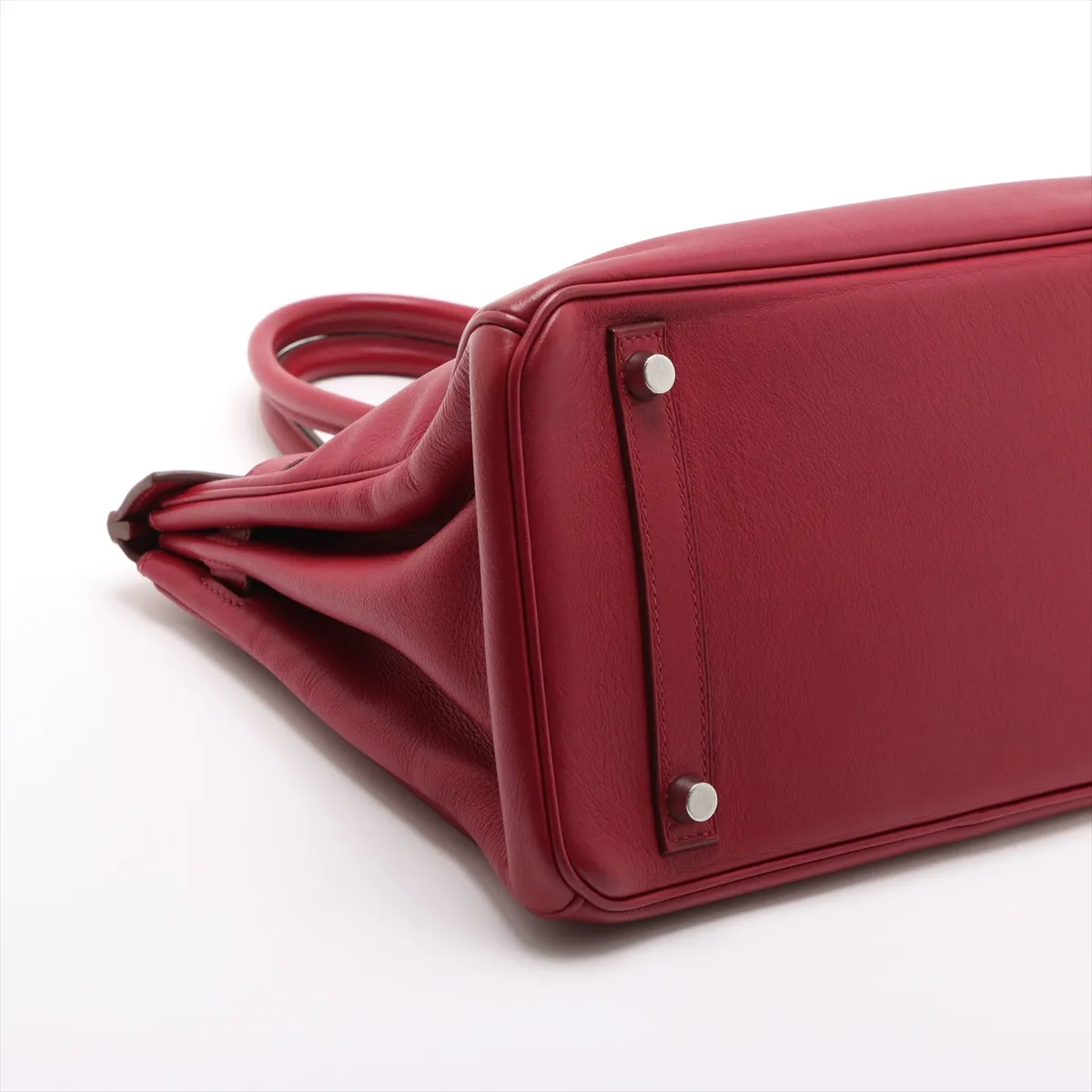 [Individually wrapped] Hermes Birkin 30 Le Tourne Vaux Swift Ruby Silver Hardware N:2010 — view 4