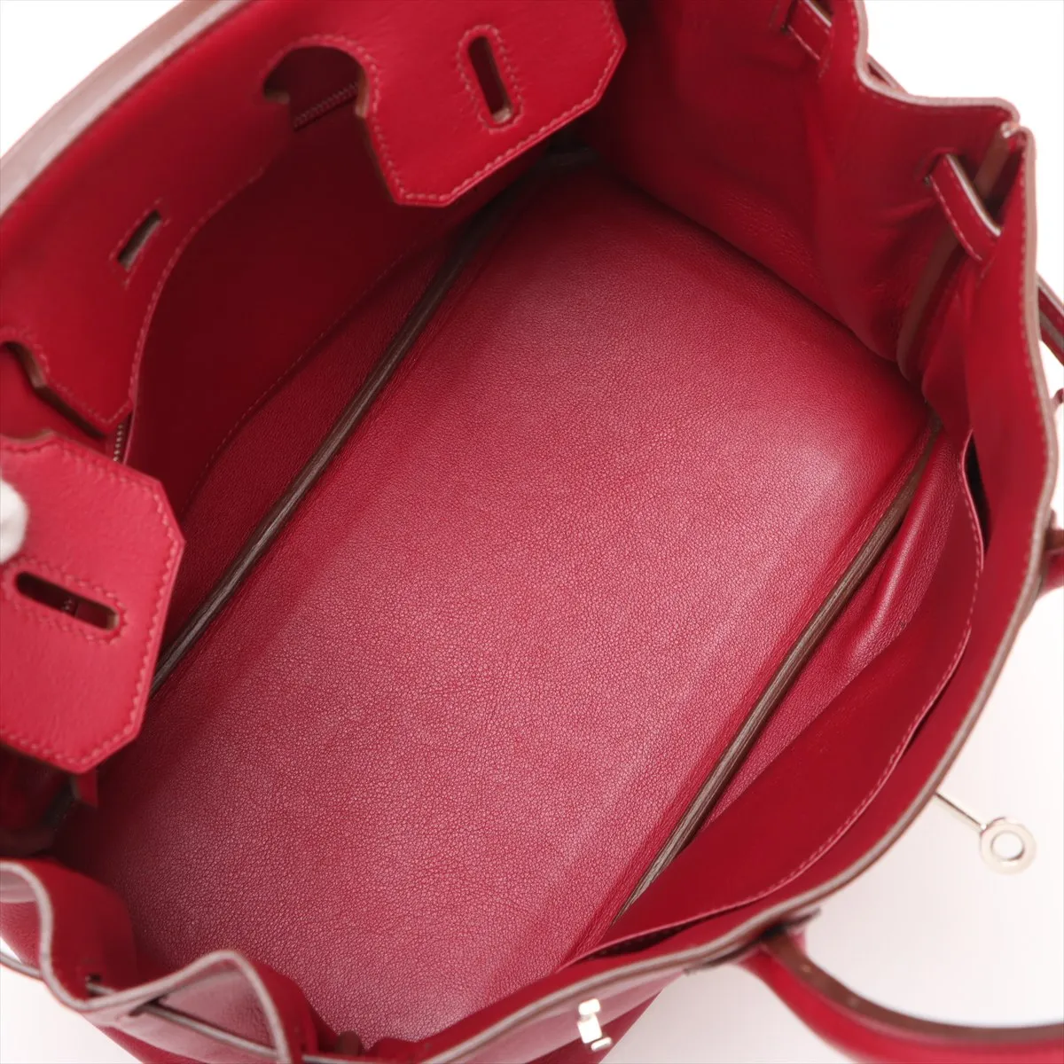 [Individually wrapped] Hermes Birkin 30 Le Tourne Vaux Swift Ruby Silver Hardware N:2010 — view 7