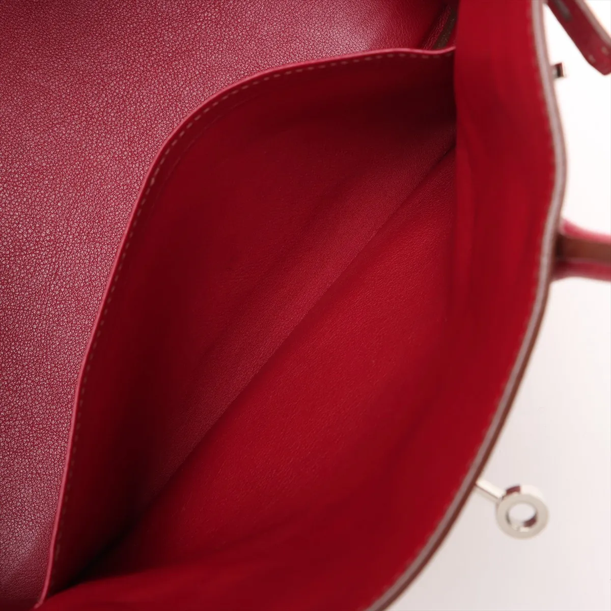 [Individually wrapped] Hermes Birkin 30 Le Tourne Vaux Swift Ruby Silver Hardware N:2010 — view 8