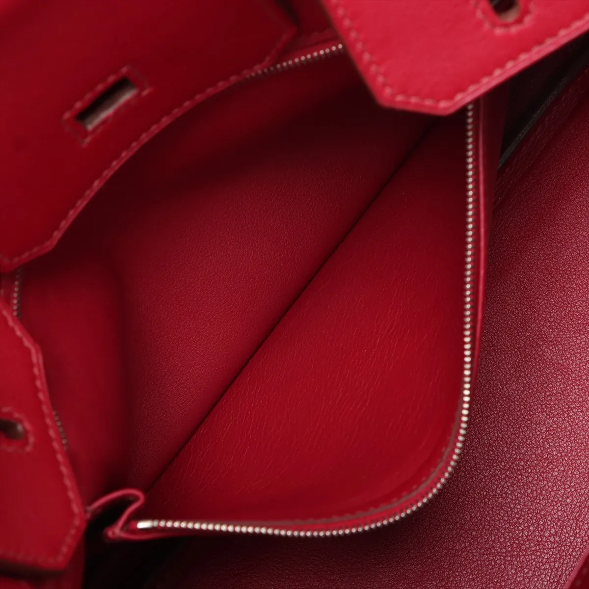 [Individually wrapped] Hermes Birkin 30 Le Tourne Vaux Swift Ruby Silver Hardware N:2010 — view 9