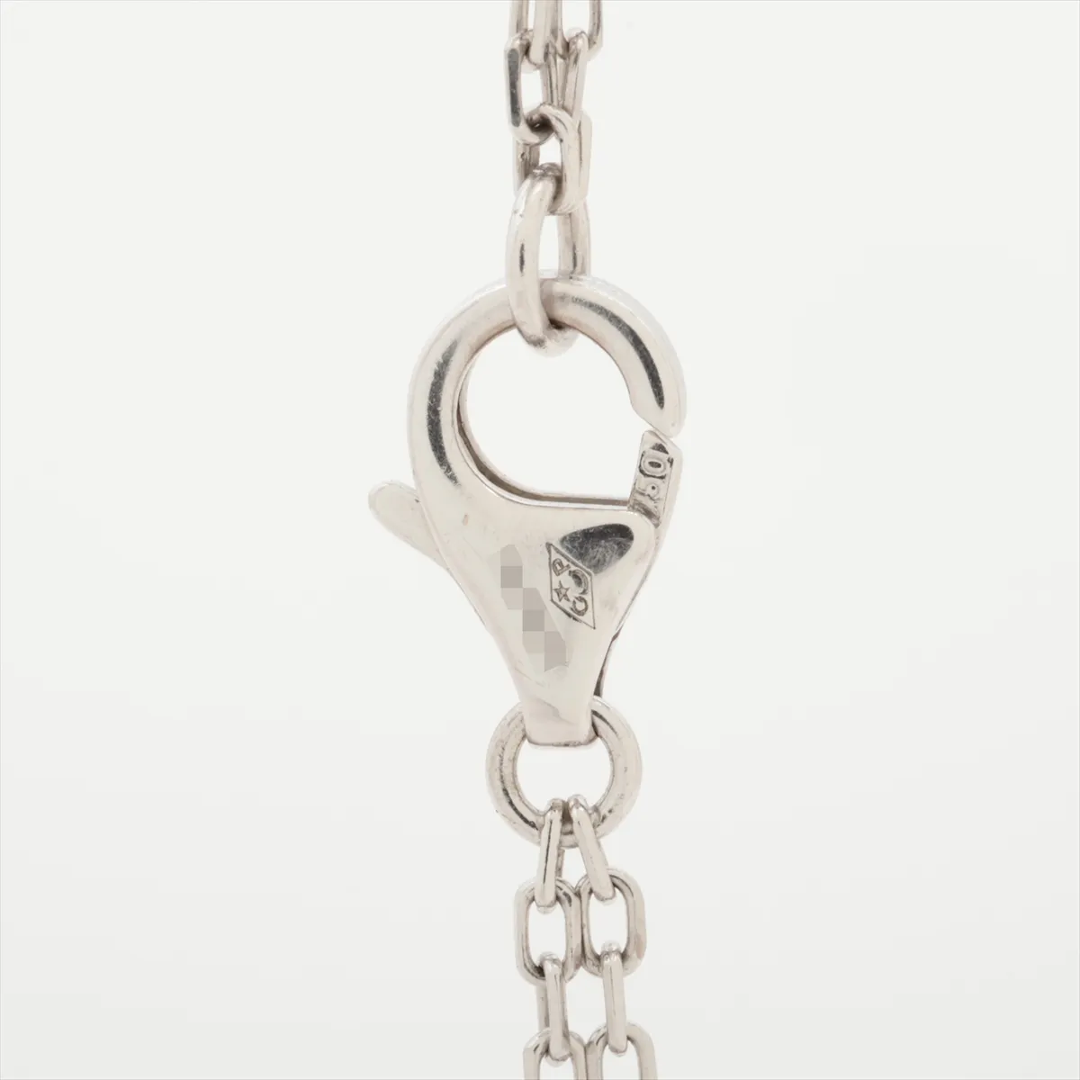 Love Circle 2-Diamond Necklace, 750 (WG), 6.8g, DIB848 — view 3