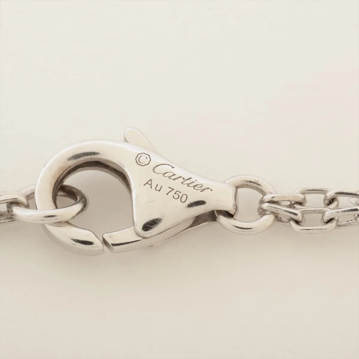 Love Circle 2-Diamond Necklace, 750 (WG), 6.8g, DIB848 — view 4