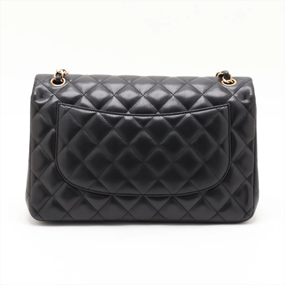 [Individually packaged] Chanel Large Matelassé 30 Lambskin Double Flap Double Chain Bag, Black with Gold Hardware, 15816607, Serial Number 15-series, A58600 — view 2