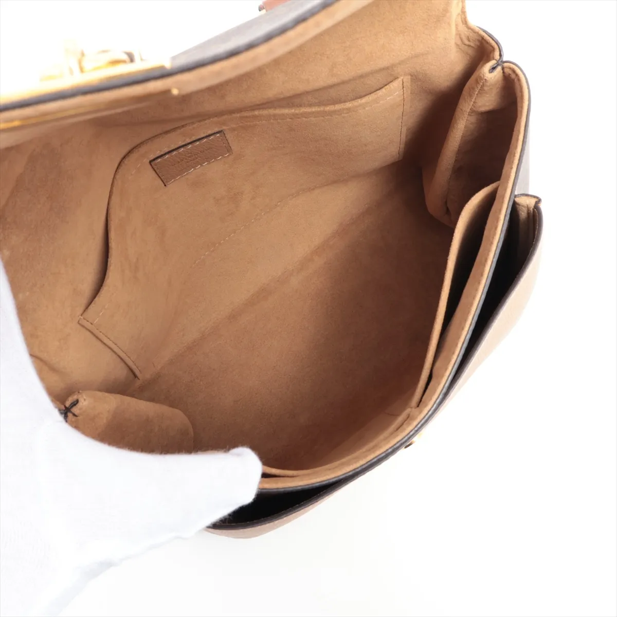 Monogram x Leather Marignan M44257 AR5129 Brown x Beige RFID reaction available — view 8