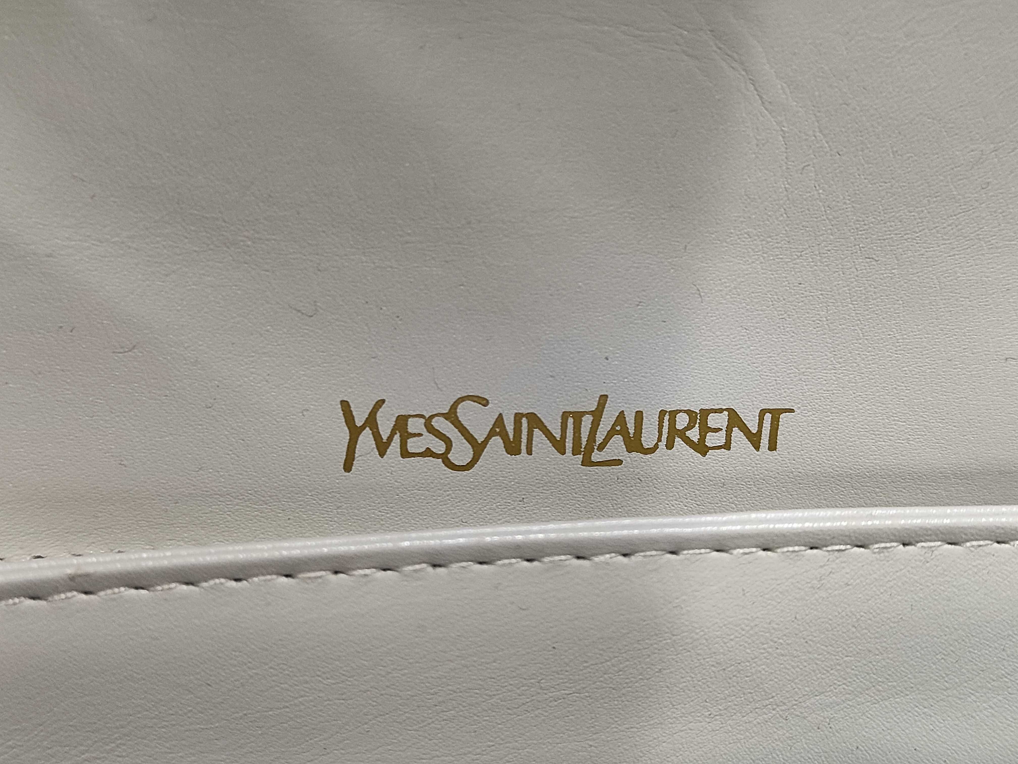 YVESSAINTLAURENT White Leather Shoulder Bag Handbag — view 7
