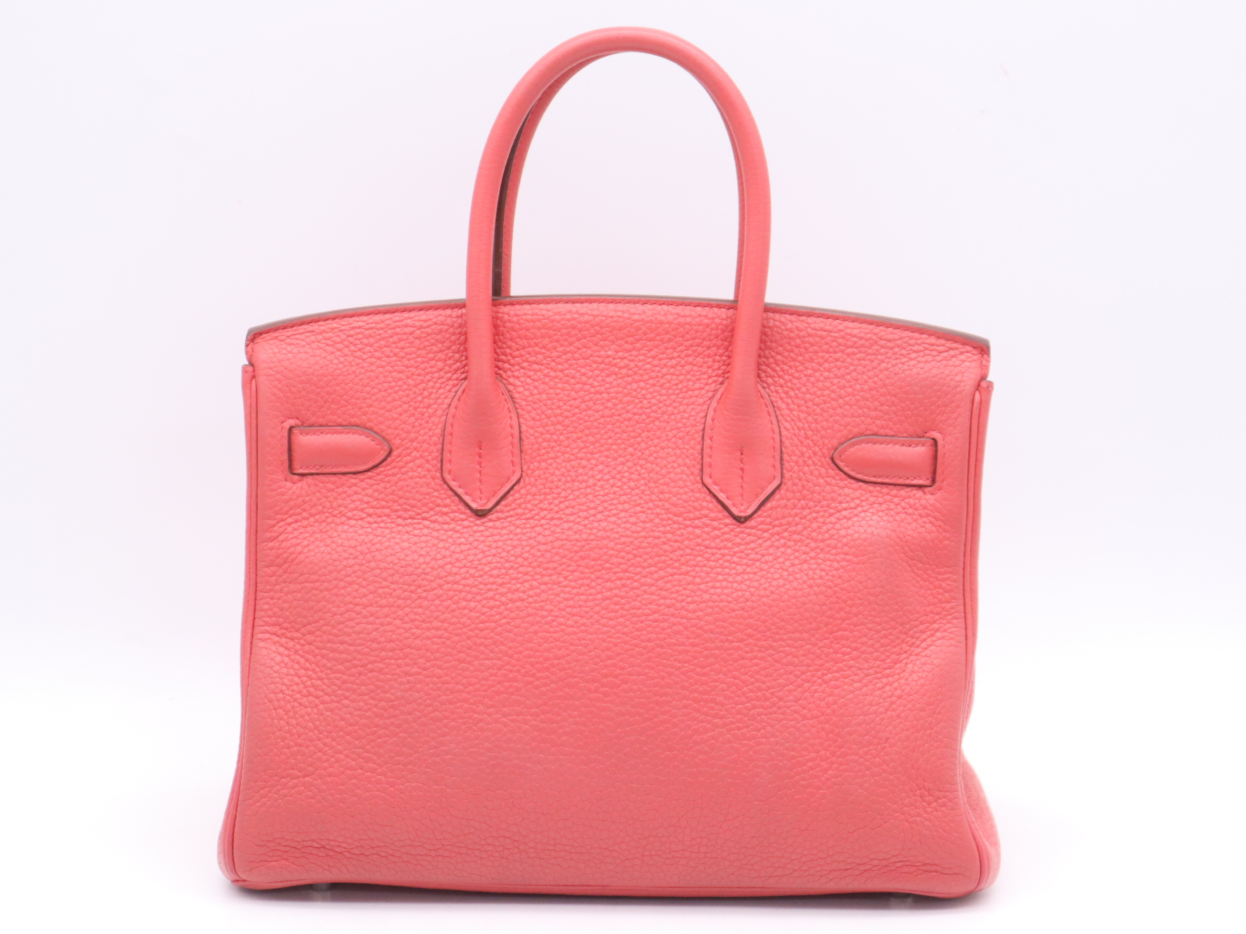 Togo Birkin 30 Pink Handbag with Padlock, 2 Keys, Clochette, and Dust Bag. M Stamp. 2009. — view 2