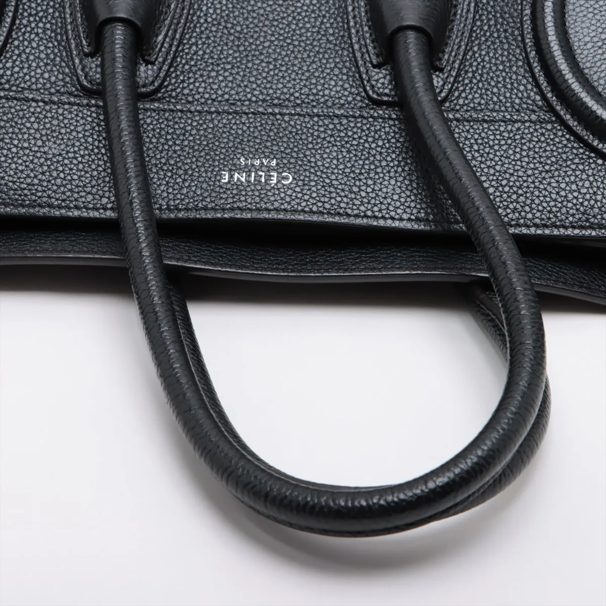 Luggage Micro Shopper Leather Handbag Black — view 5