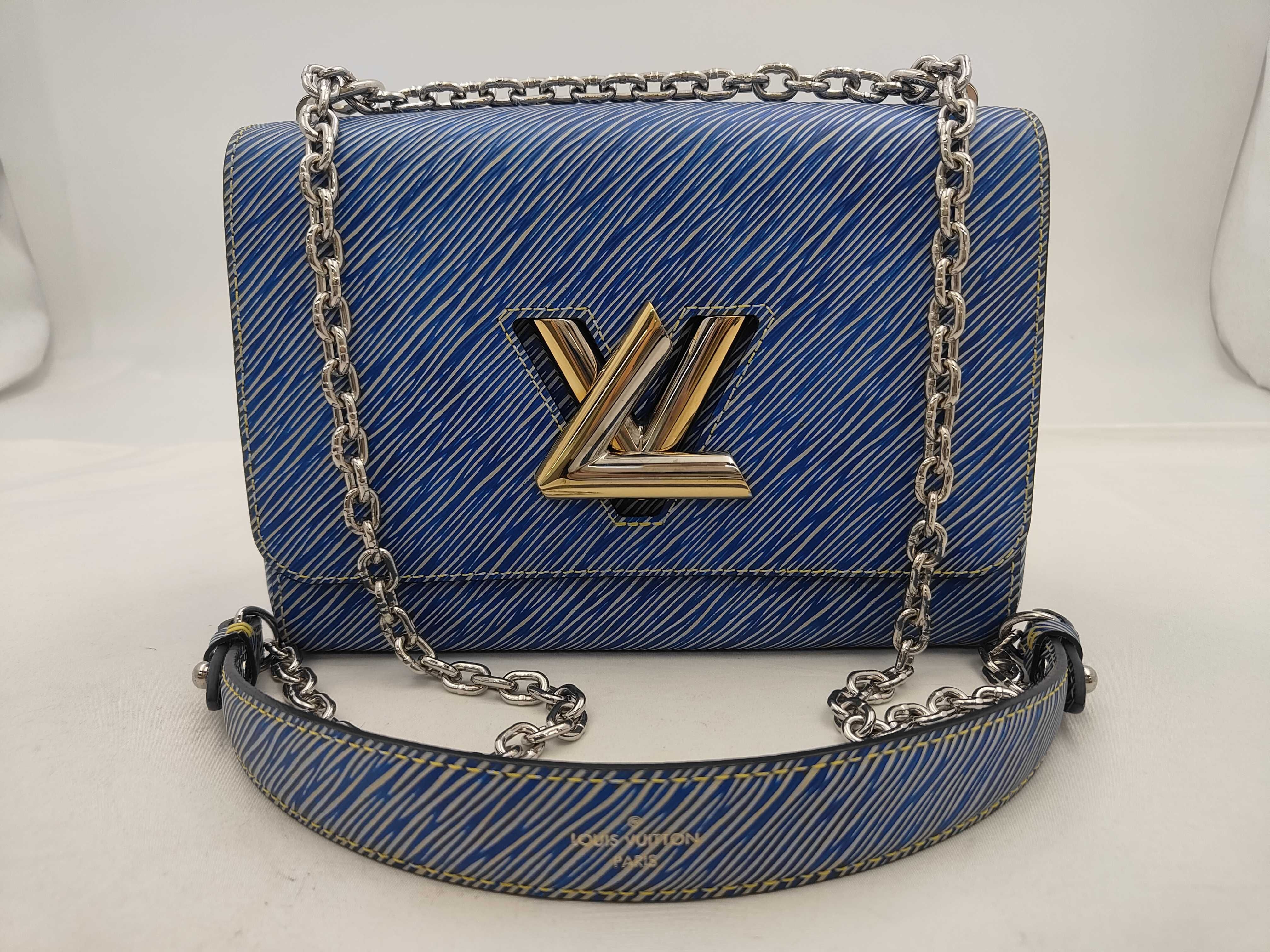 Epi Twist MM M50271 Leather Denim Shoulder Bag