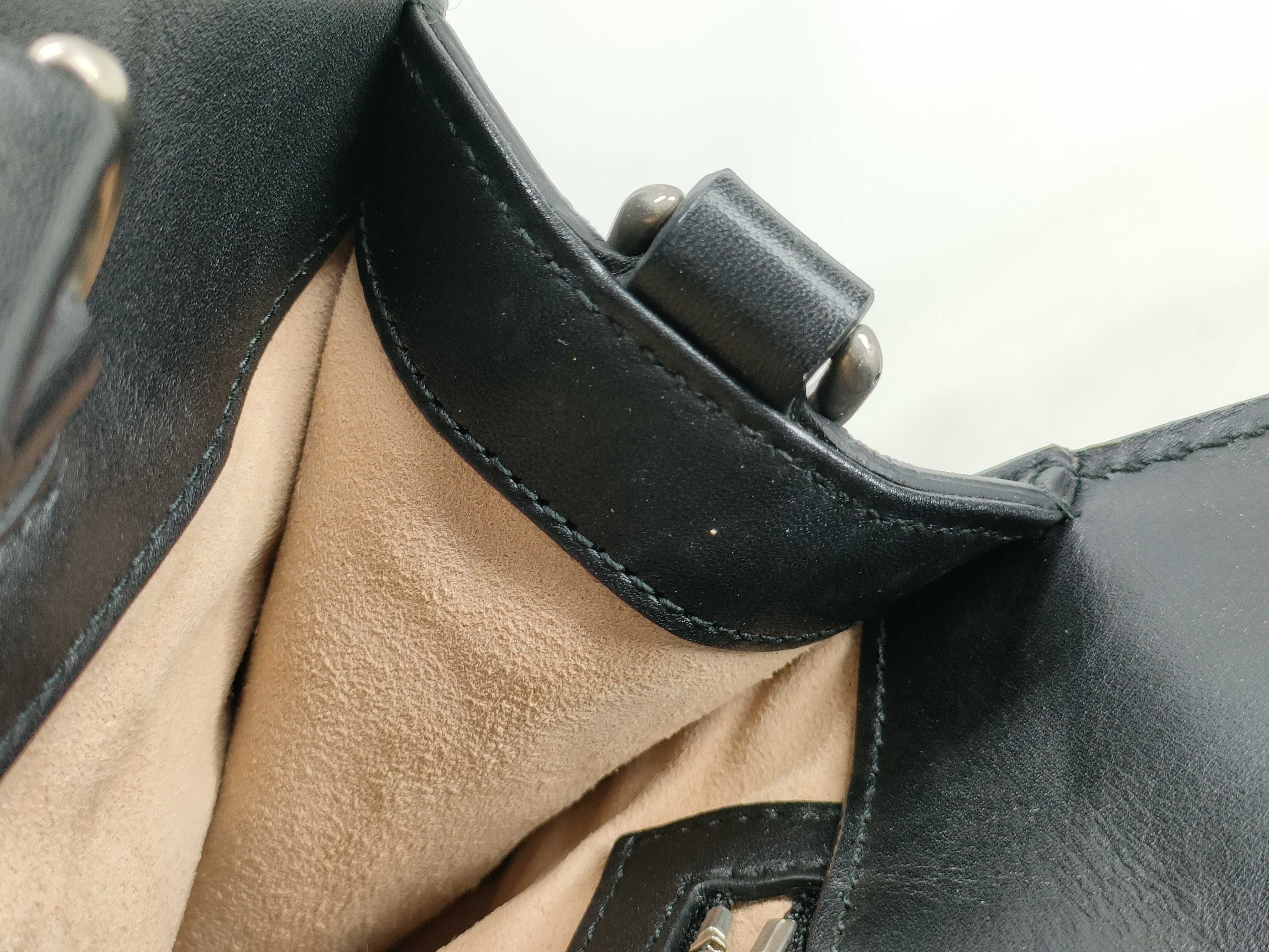 Dionysus handbag in black calfskin — view 9