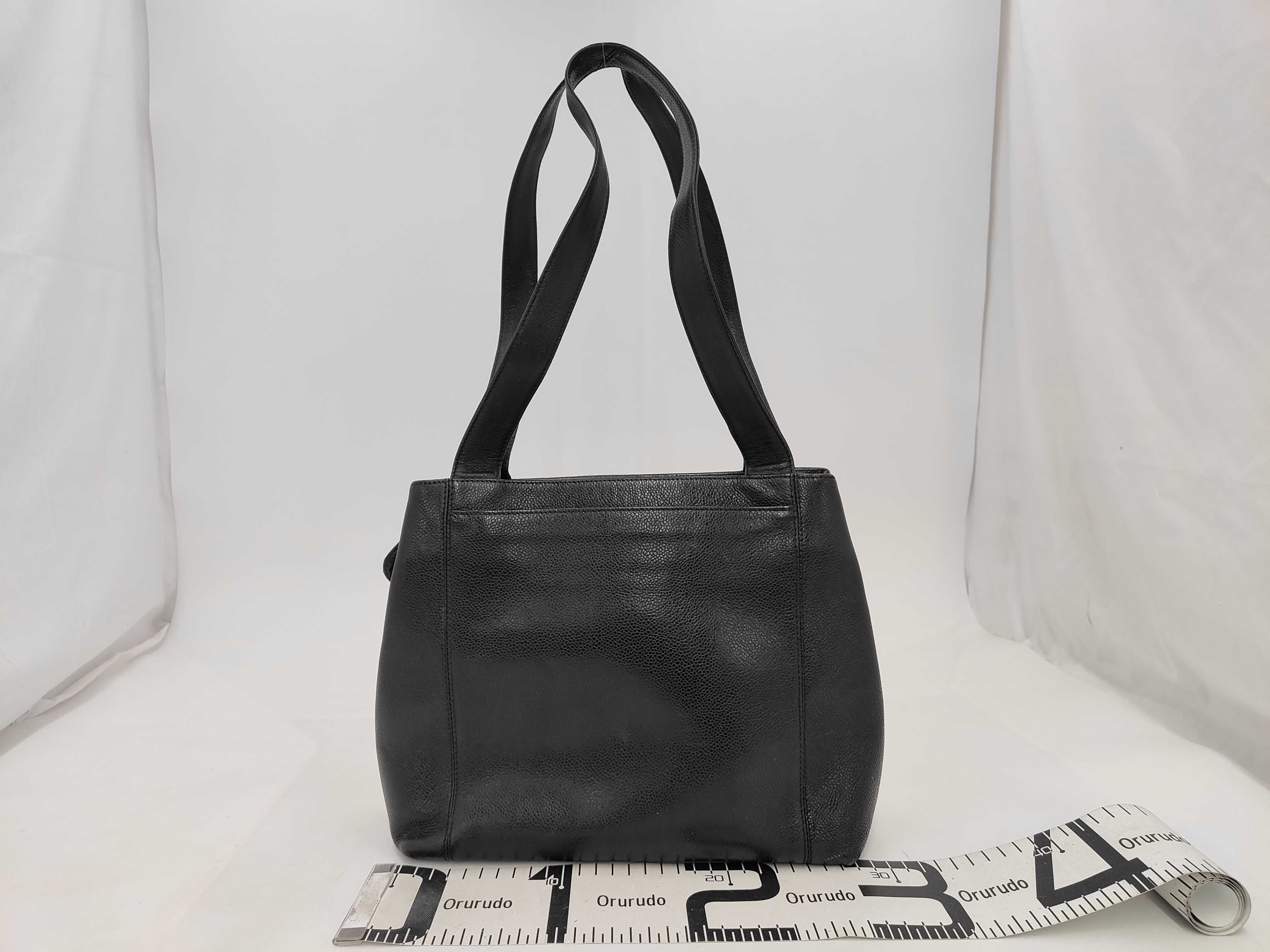 Caviar Skin Logo Tote Bag Black 4705732 Tote Bag — view 2