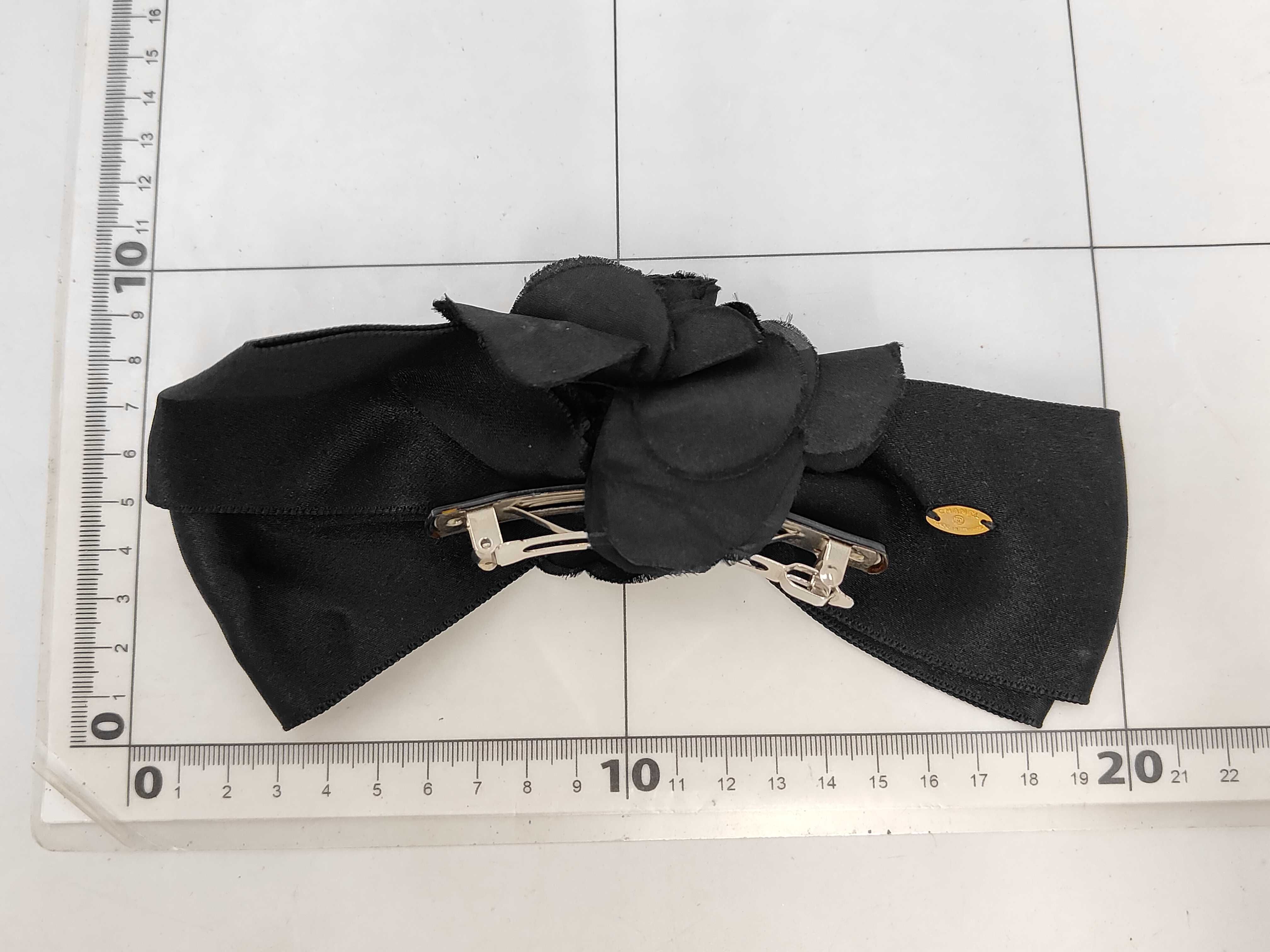 Camellia Barrette with Serial Number Plate - Hair Accessory — view 2