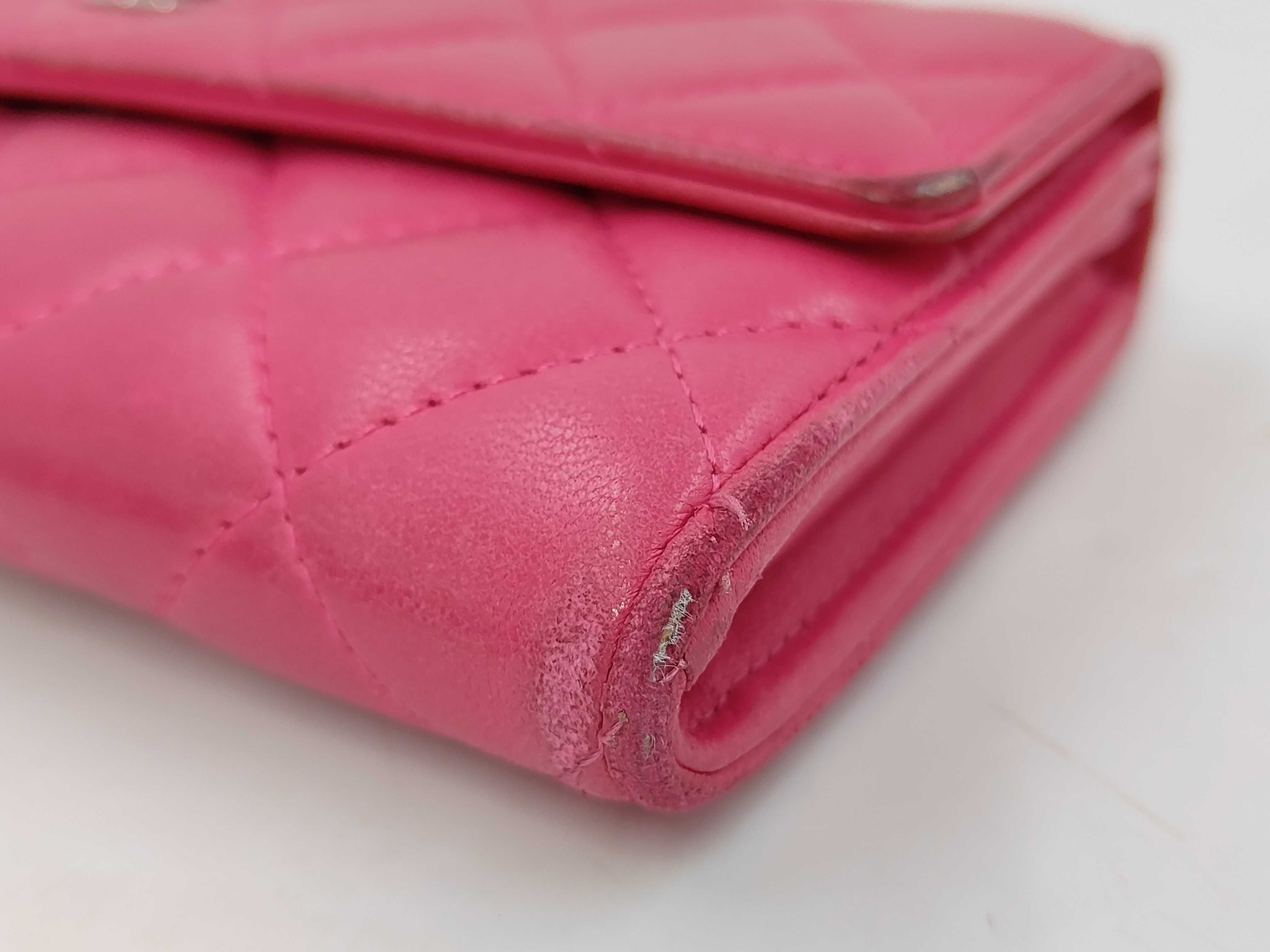 Long Wallet Matelasse Lambskin Pink Silver Hardware No. 21 21139170 Wallet — view 3