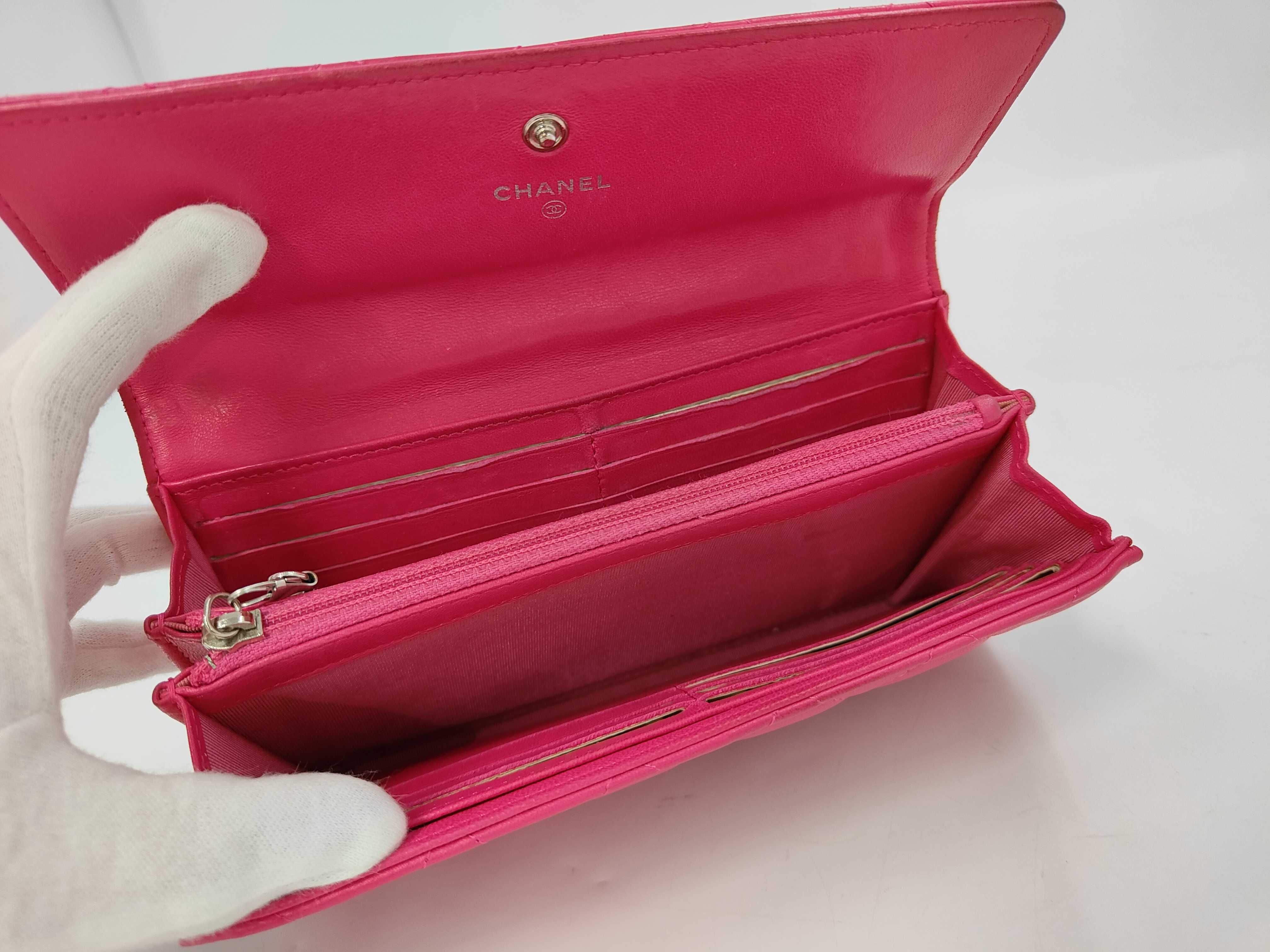 Long Wallet Matelasse Lambskin Pink Silver Hardware No. 21 21139170 Wallet — view 6