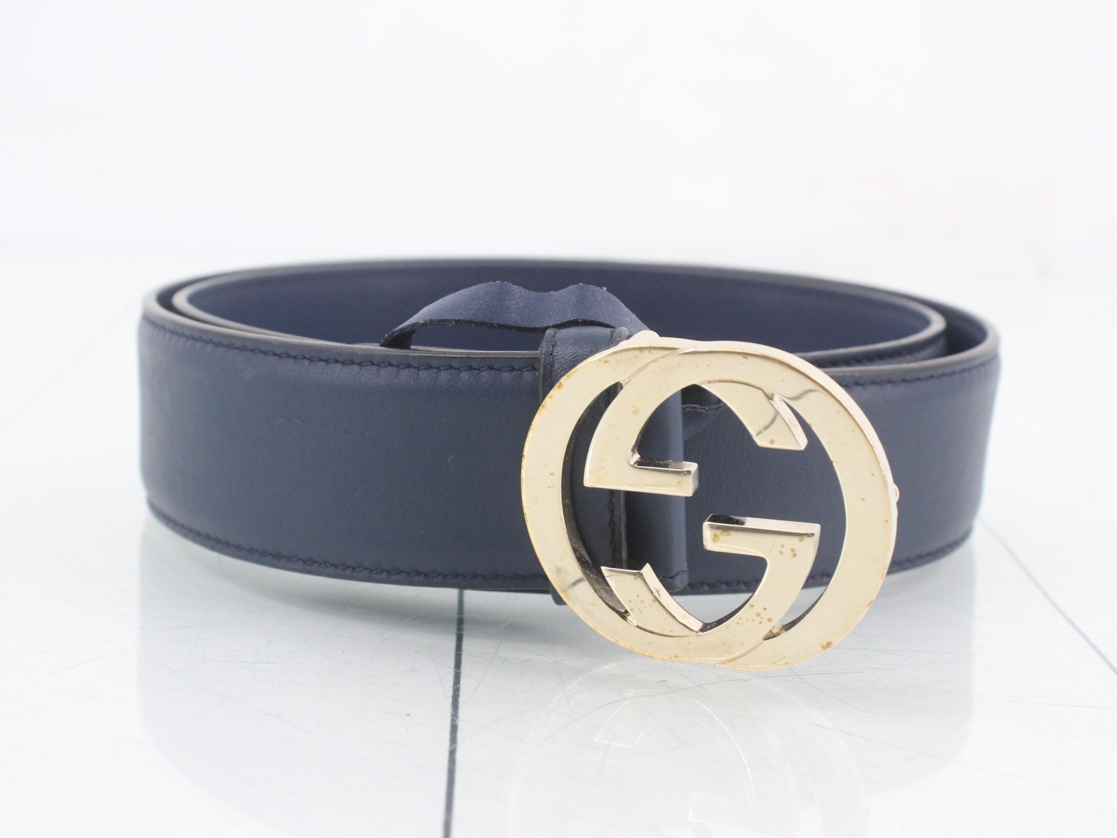 Leather belt (interlocking G buckle)