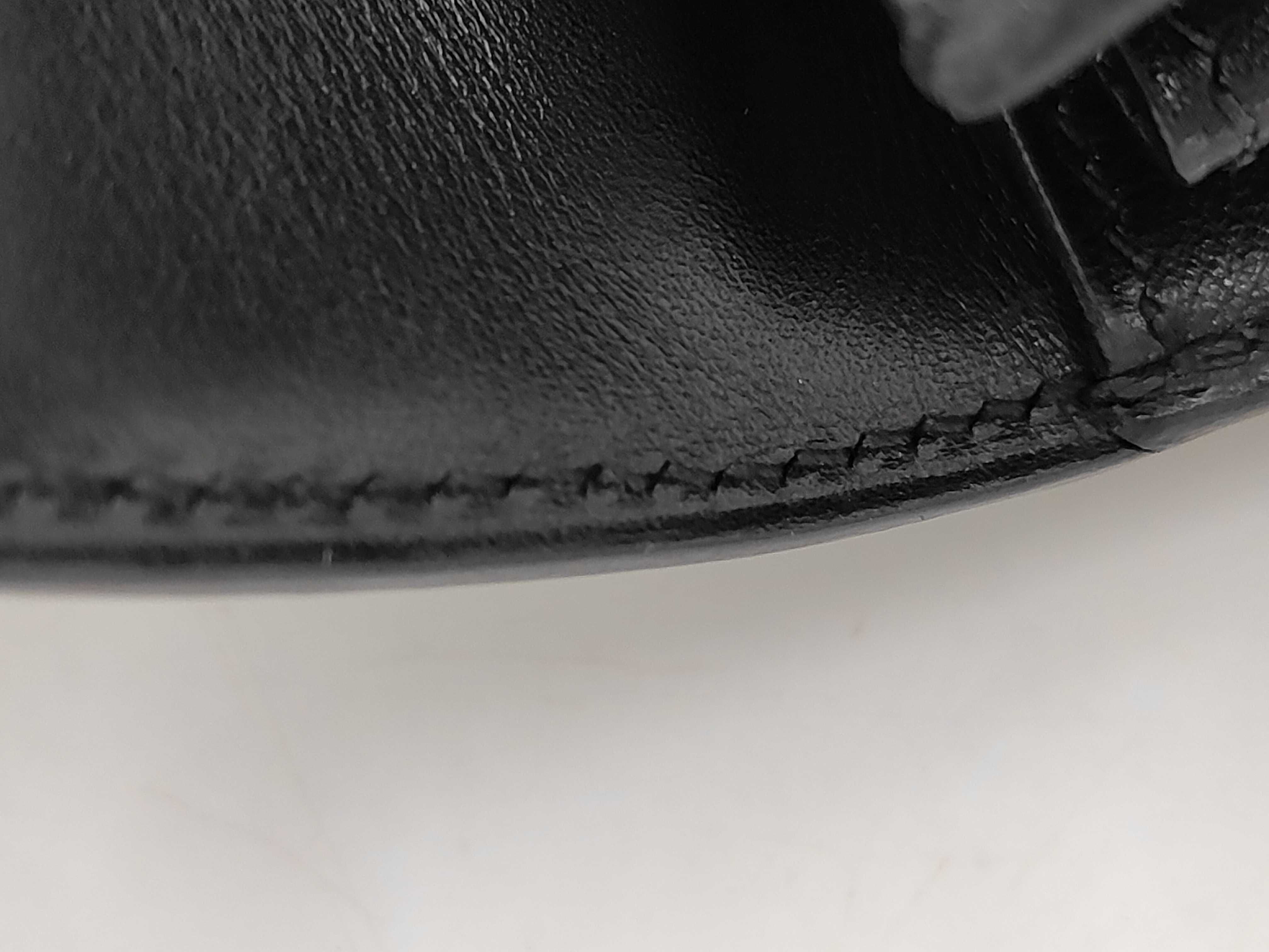 Kelly 28 Box Calf Black Sellier Stitching Silver Hardware (Strap not included) L Handbag — view 9
