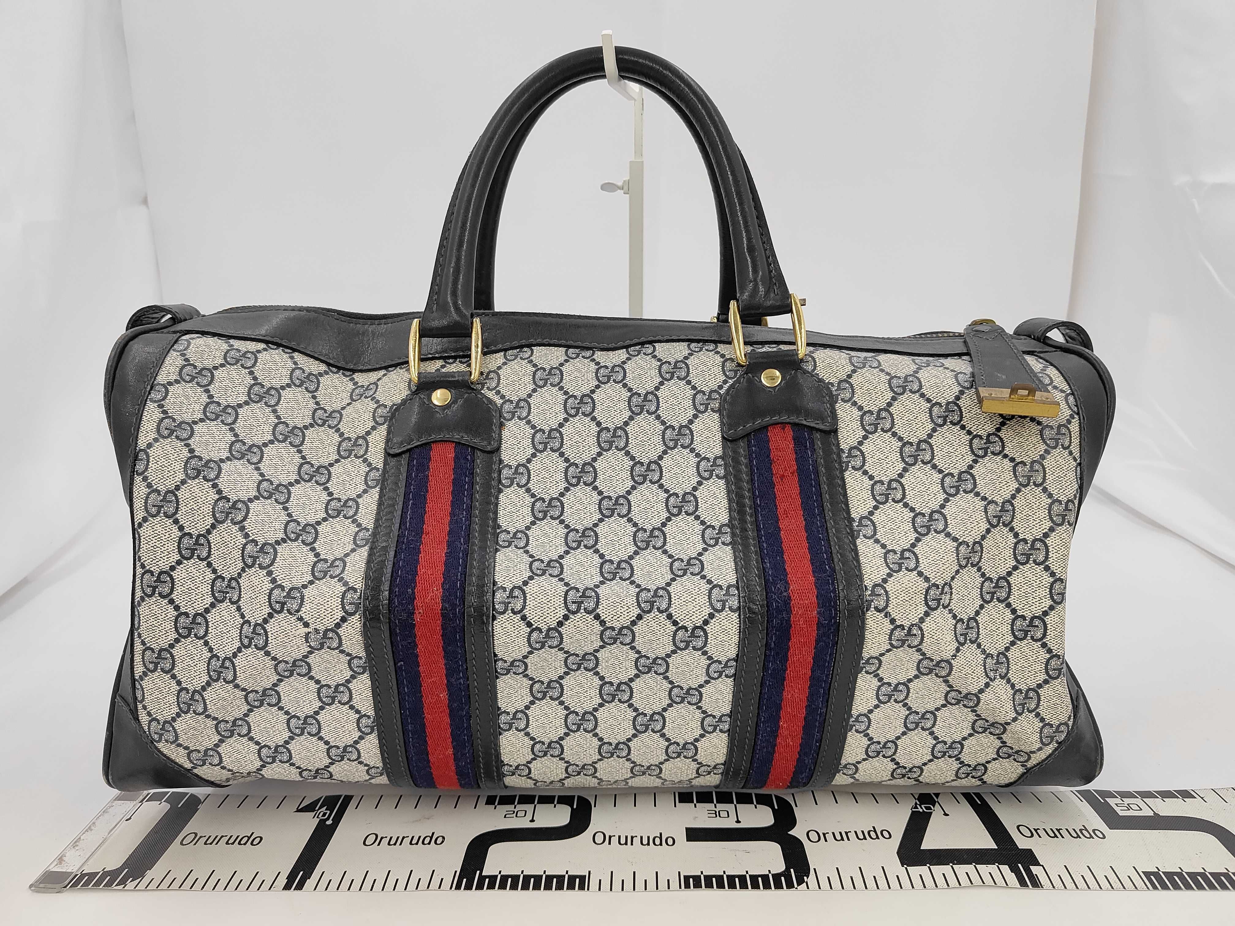Old GG Supreme Sherry Line Boston Bag — view 2