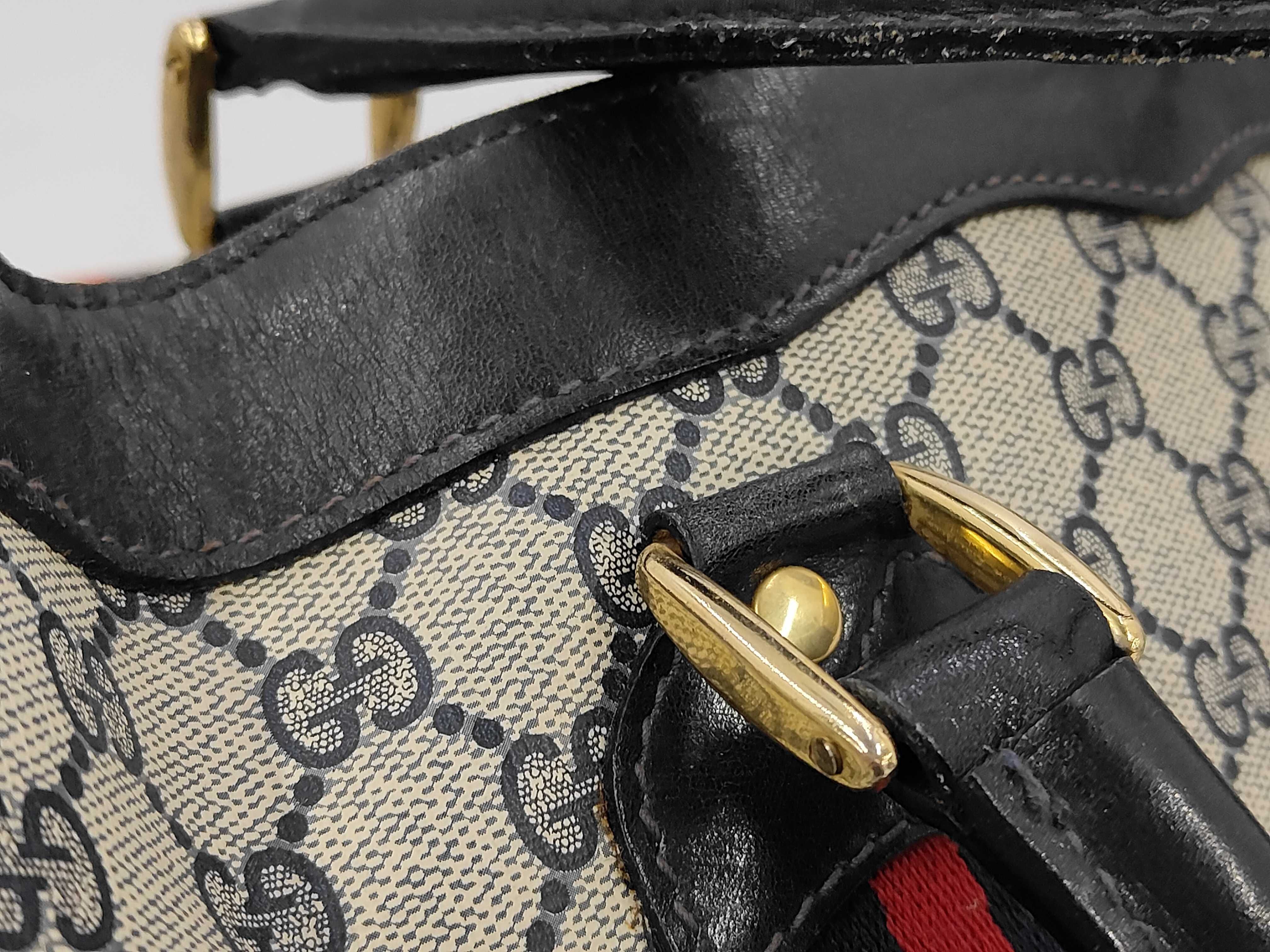 Old GG Supreme Sherry Line Boston Bag — view 5